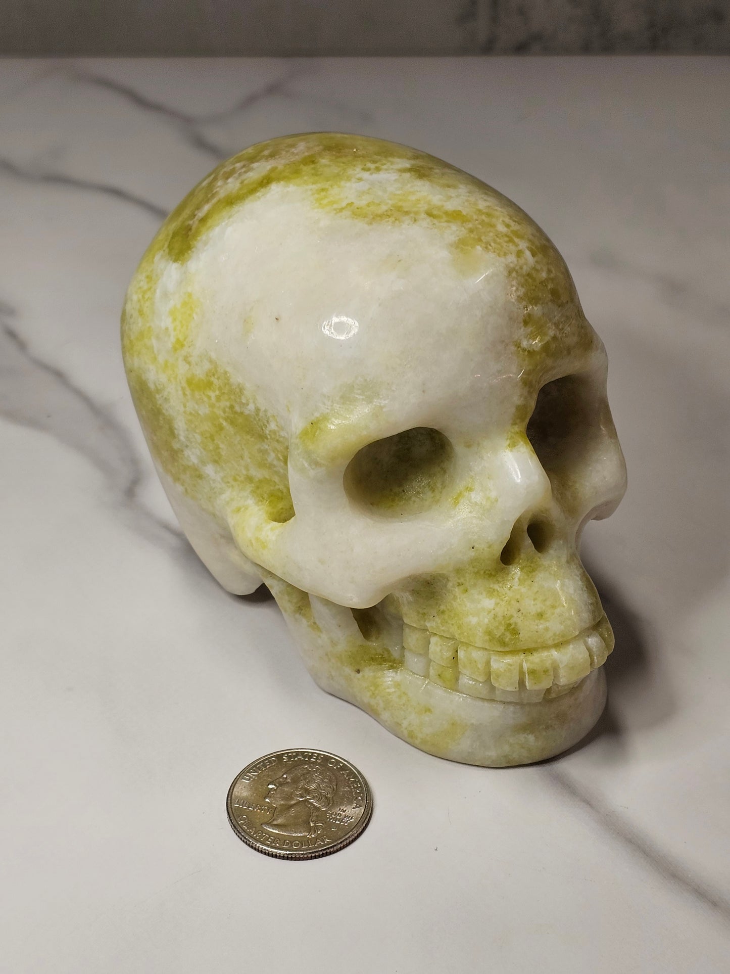 White Jade Skull Carving