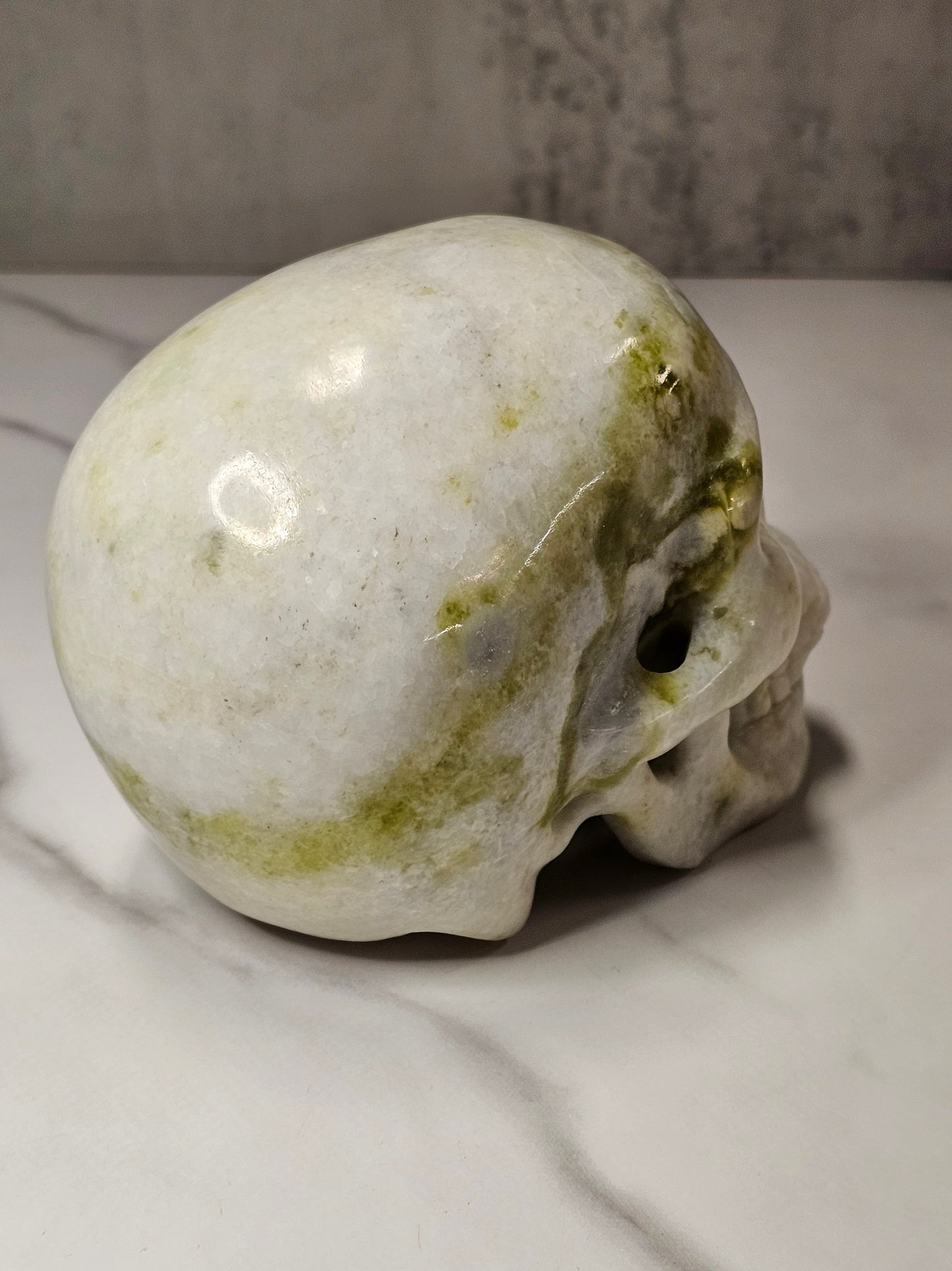 White Jade Skull Carving