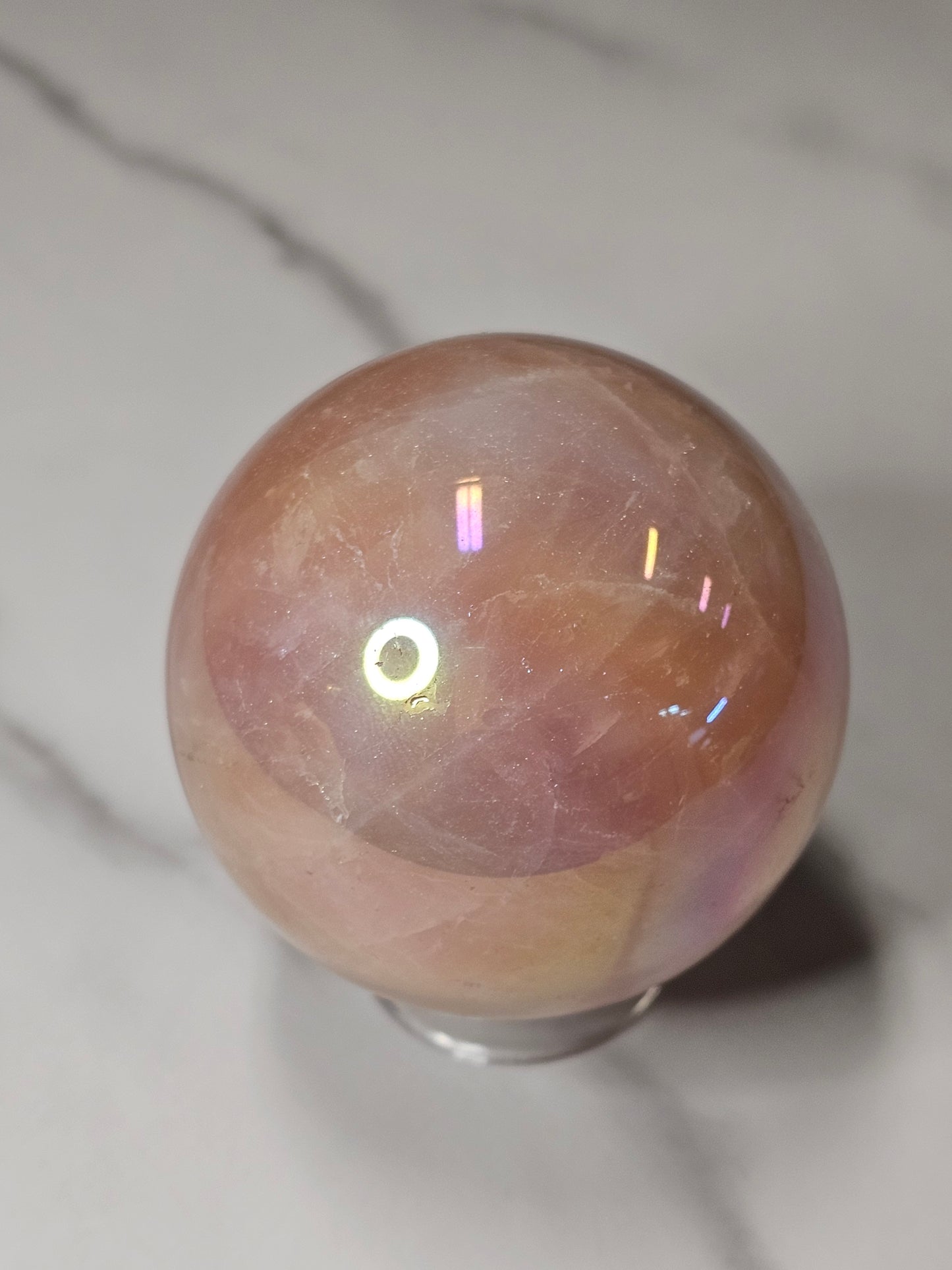 Aura Rose Quartz Sphere