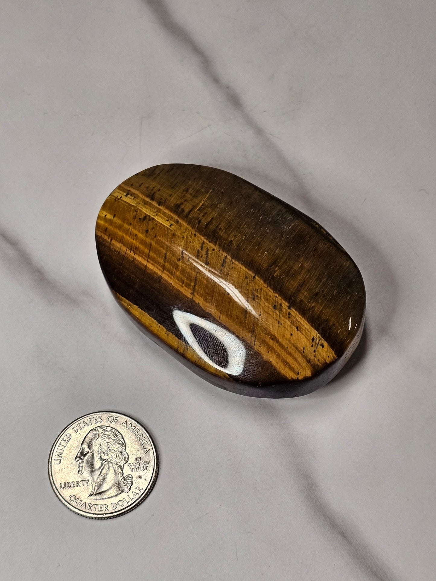 Tiger's Eye Palm Stone