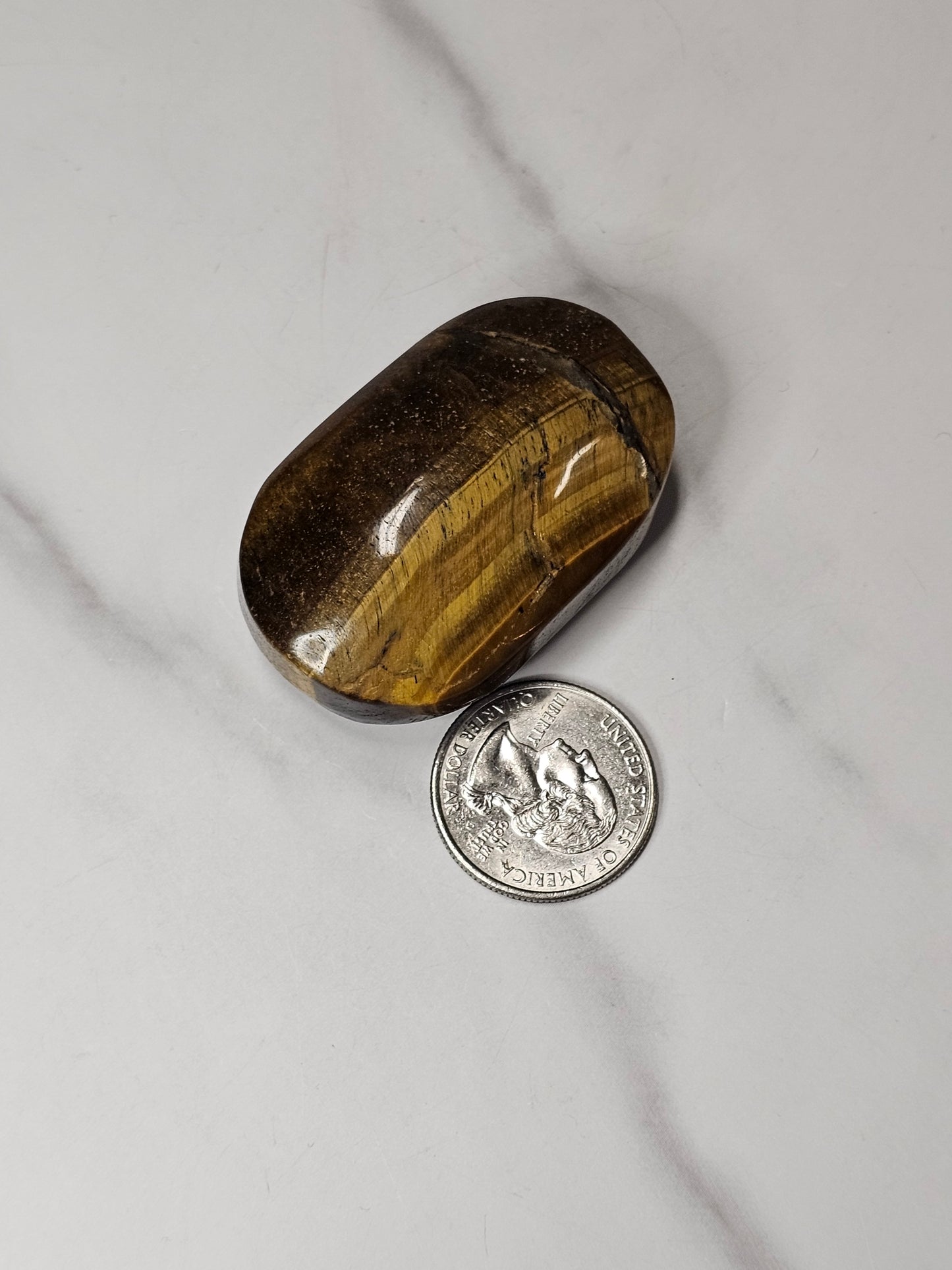 Tiger's Eye Palm Stone