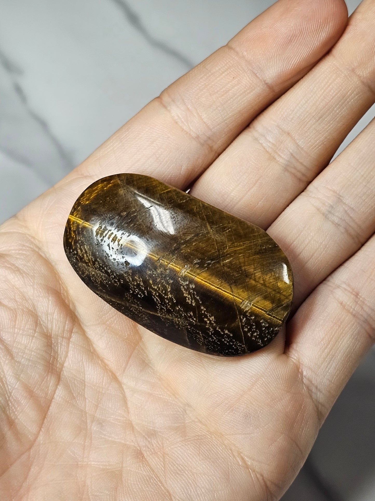 Tiger's Eye Palm Stone