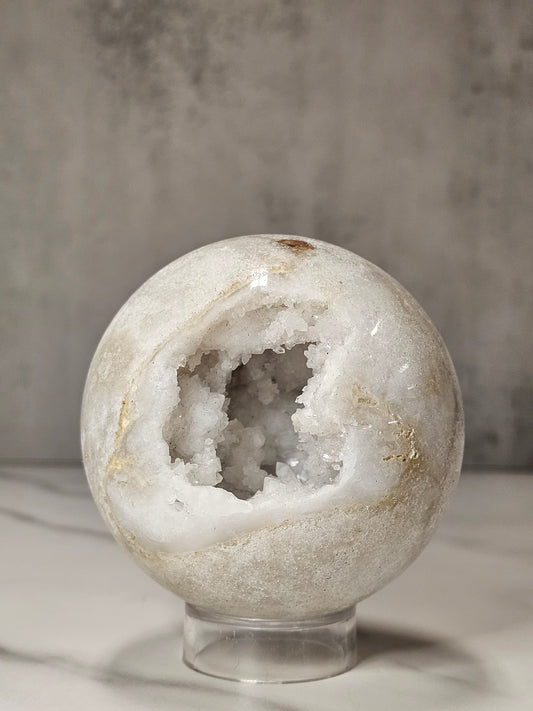 Moroccan Quartz Geode Sphere