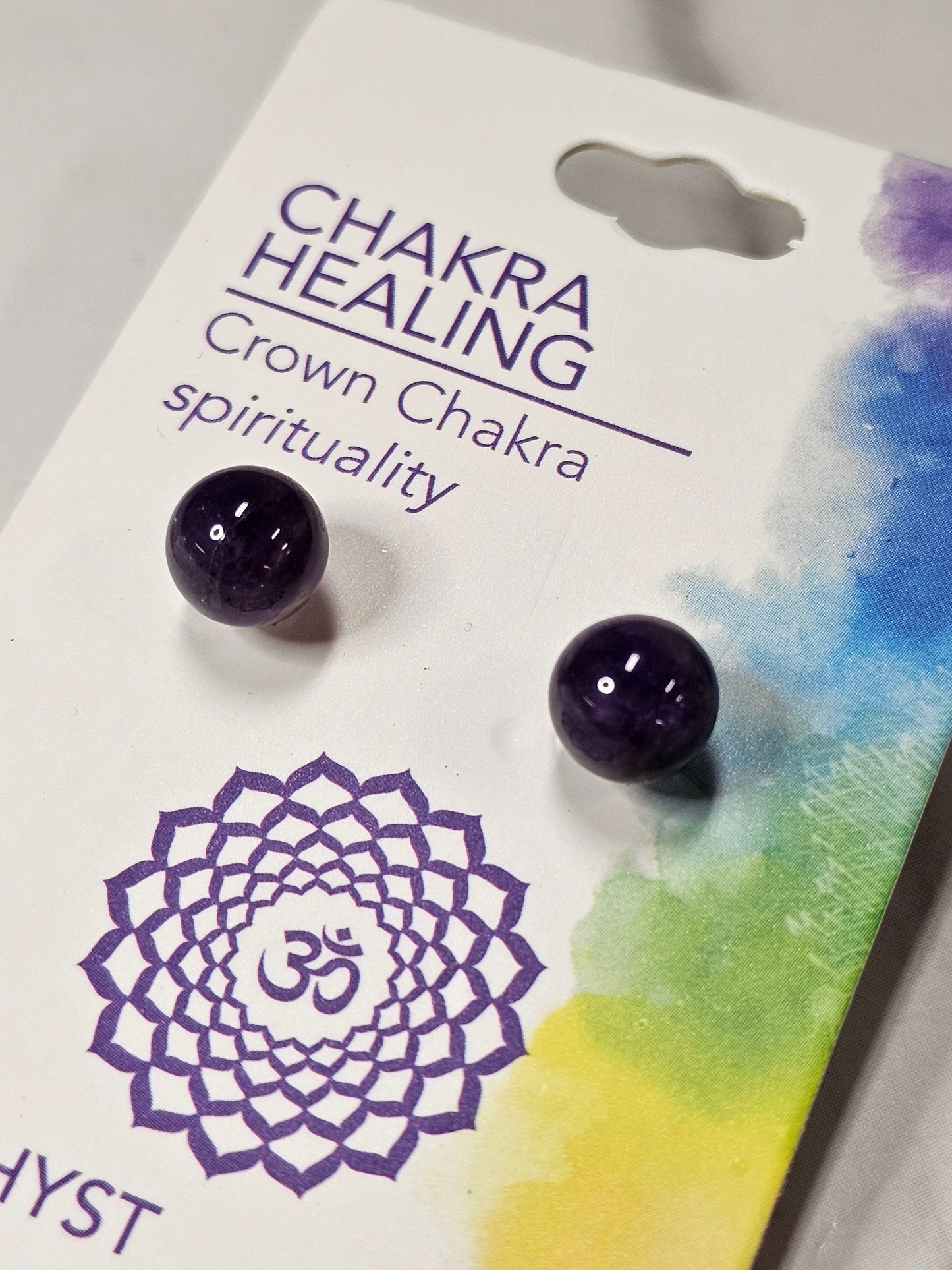 Amethyst 8mm Stud Earrings