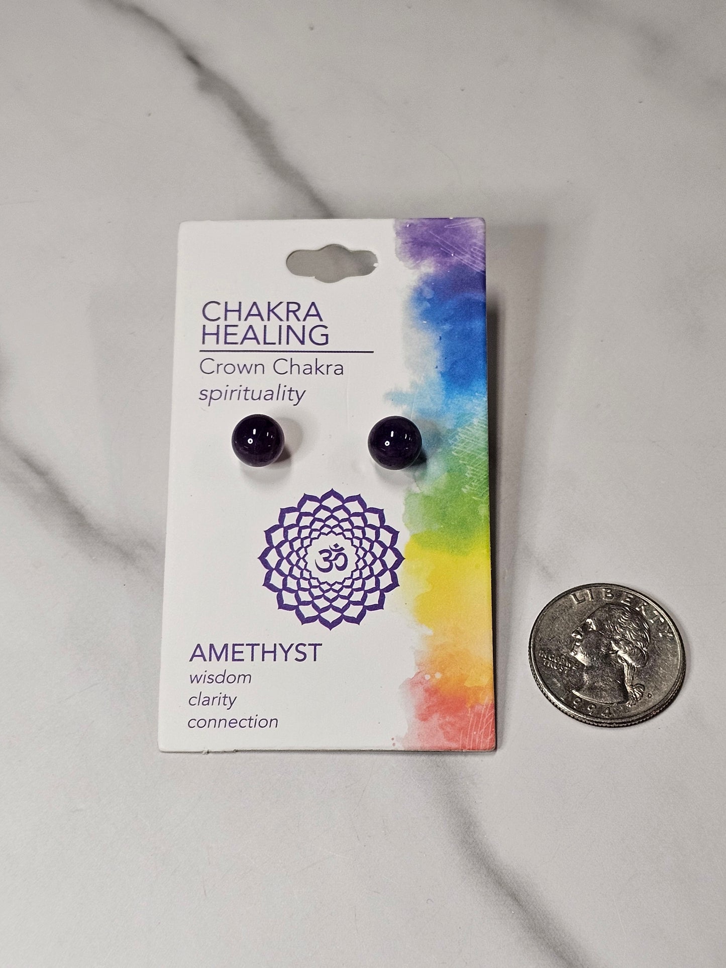 Amethyst 8mm Stud Earrings