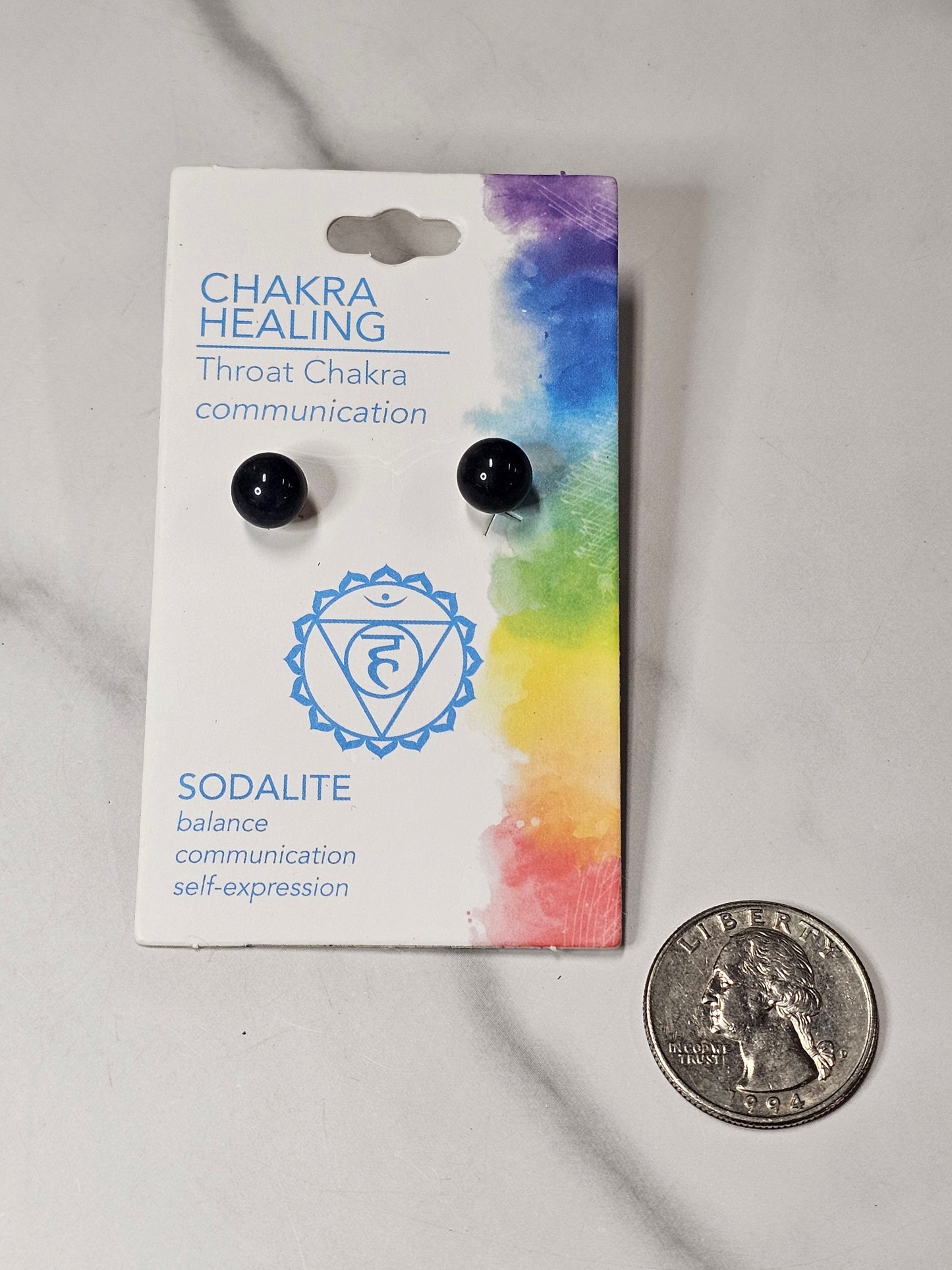 Sodalite 8mm Stud Earrings