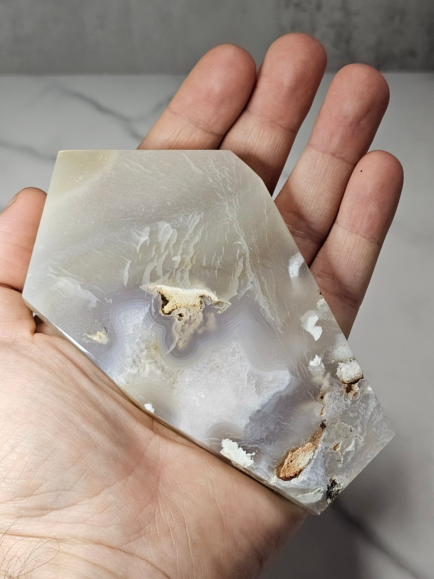 Flower Agate Polished Slice