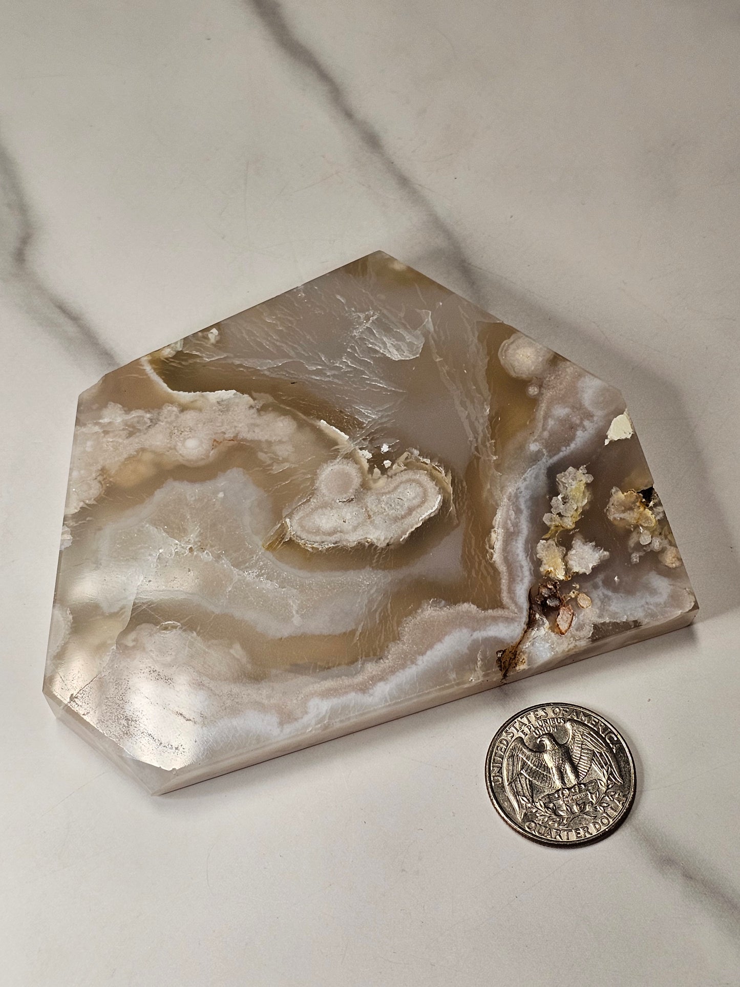 Flower Agate Polished Slice