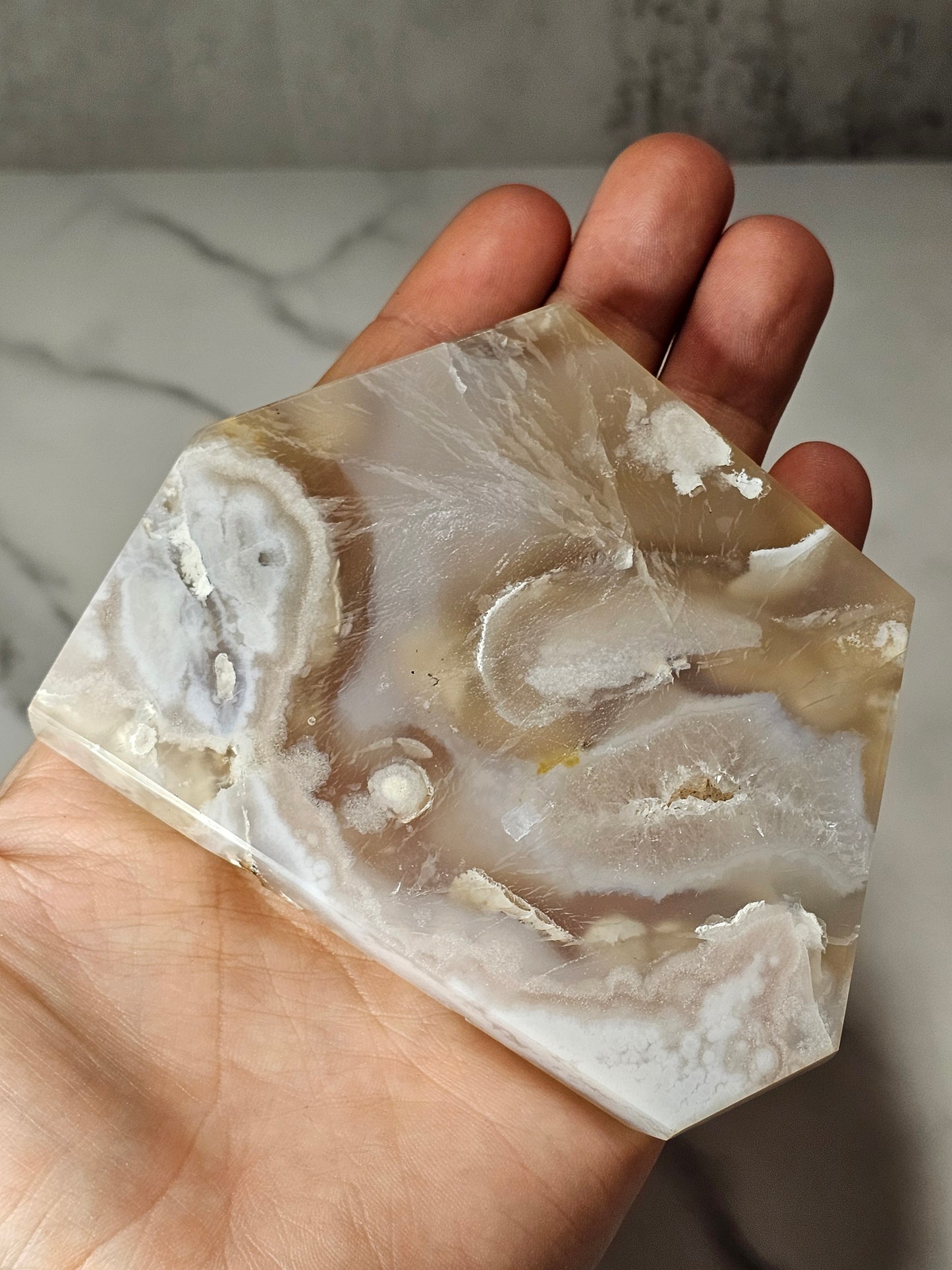 Flower Agate Polished Slice