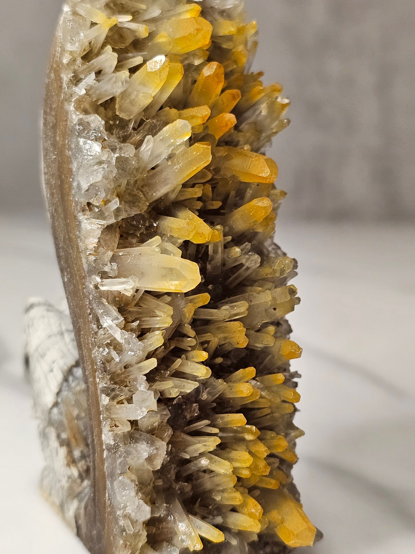 Citrine Cluster Squirrel Carving