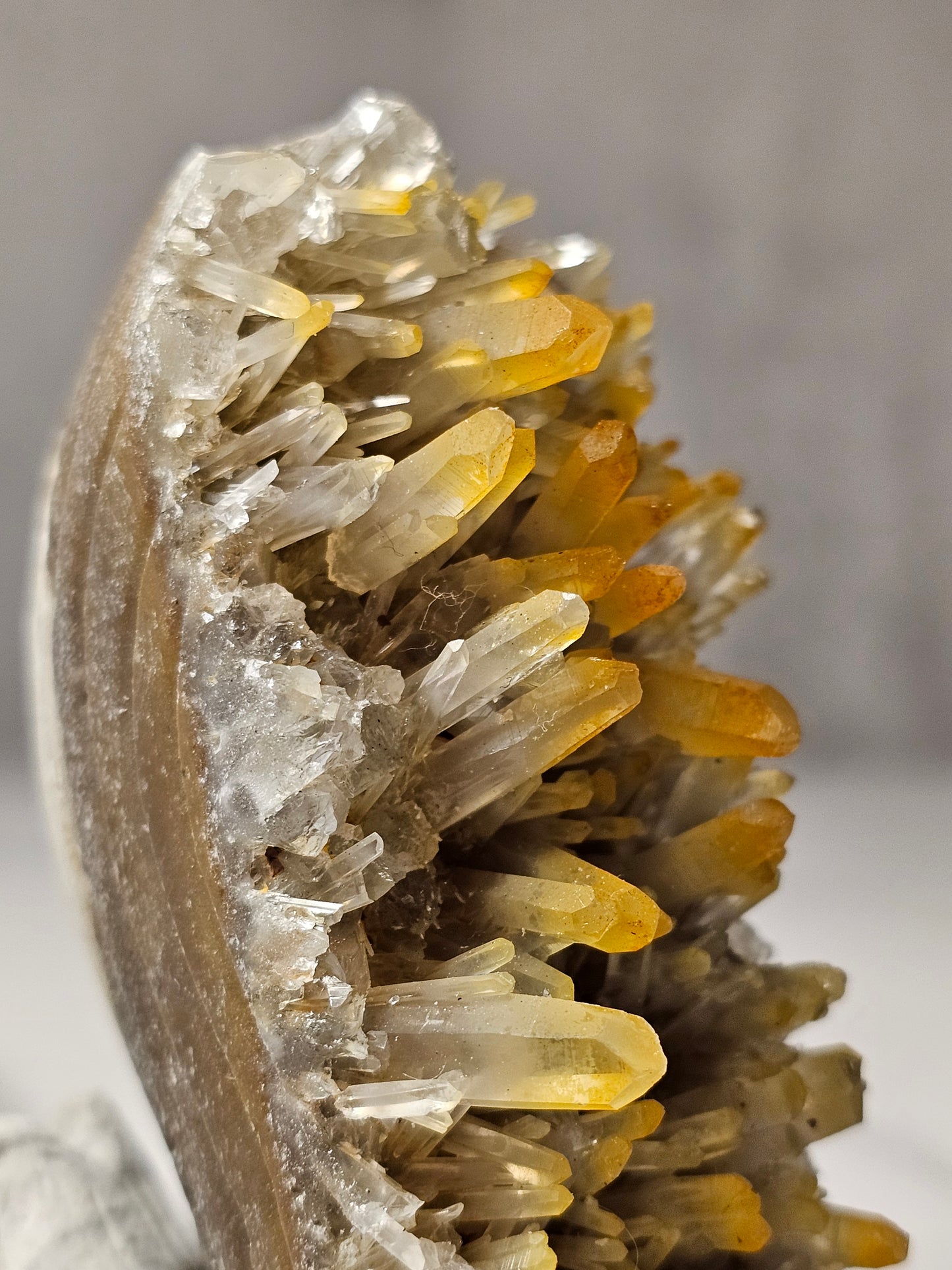 Citrine Cluster Squirrel Carving