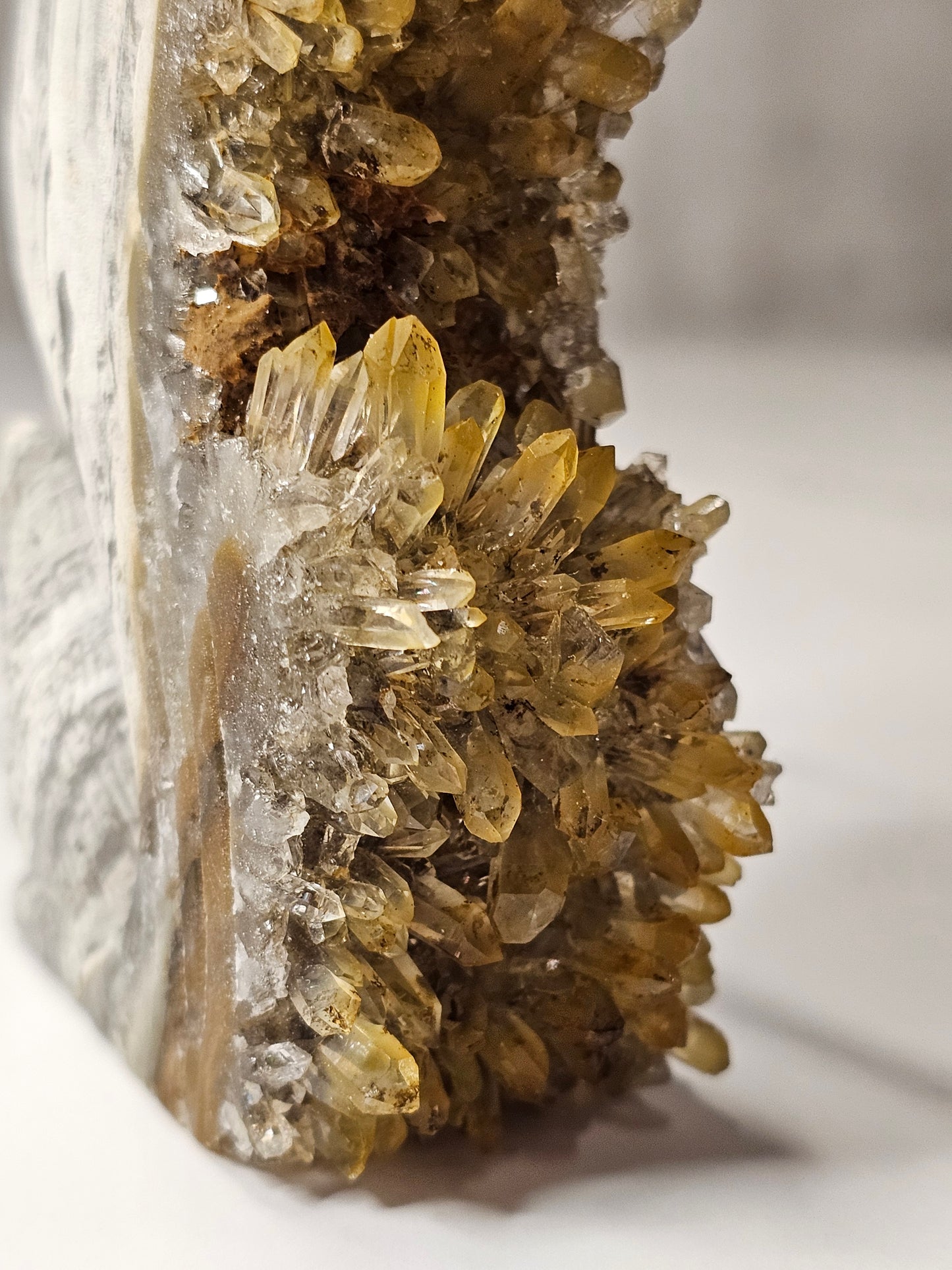 Citrine Cluster Squirrel Carving