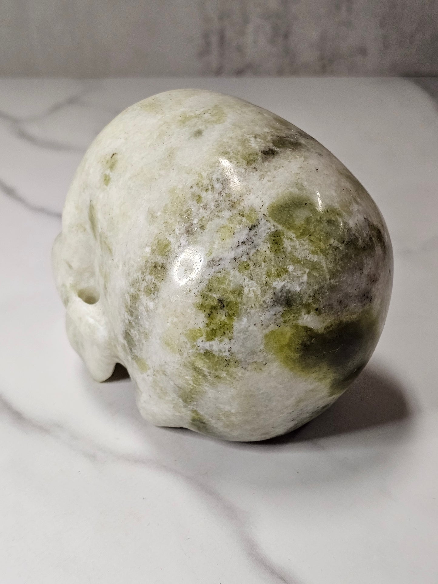 White Jade Skull Carving