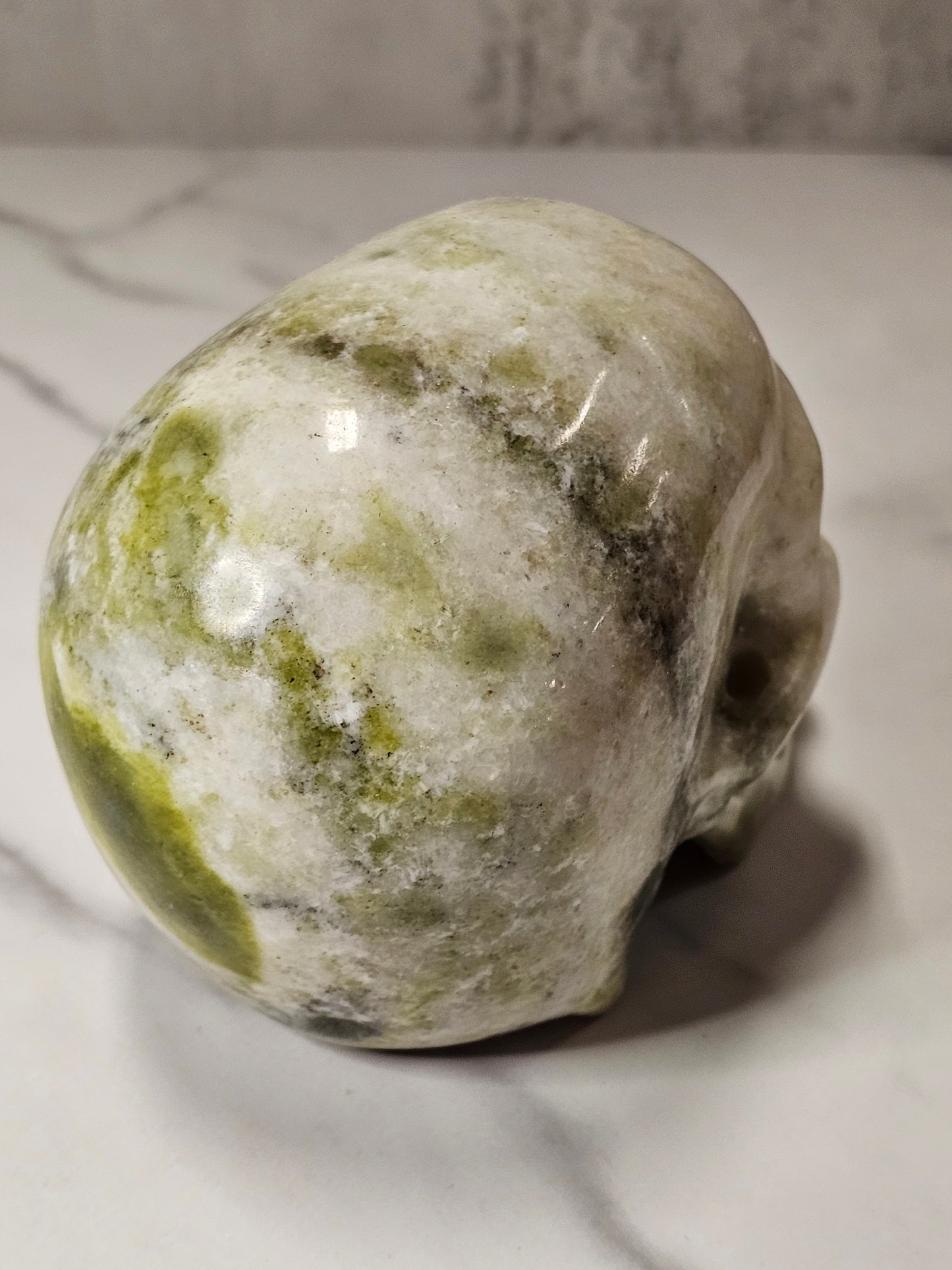 White Jade Skull Carving