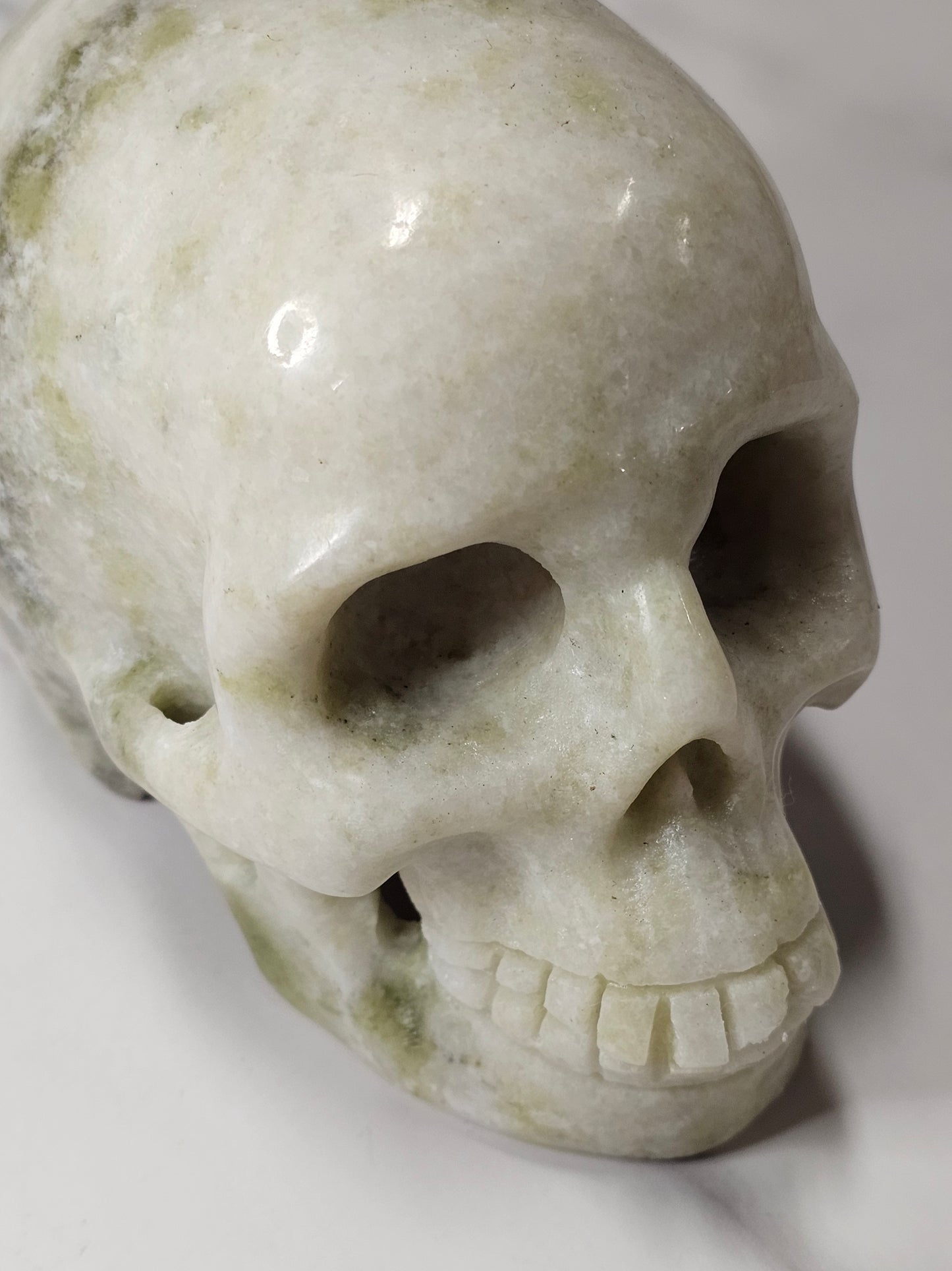 White Jade Skull Carving