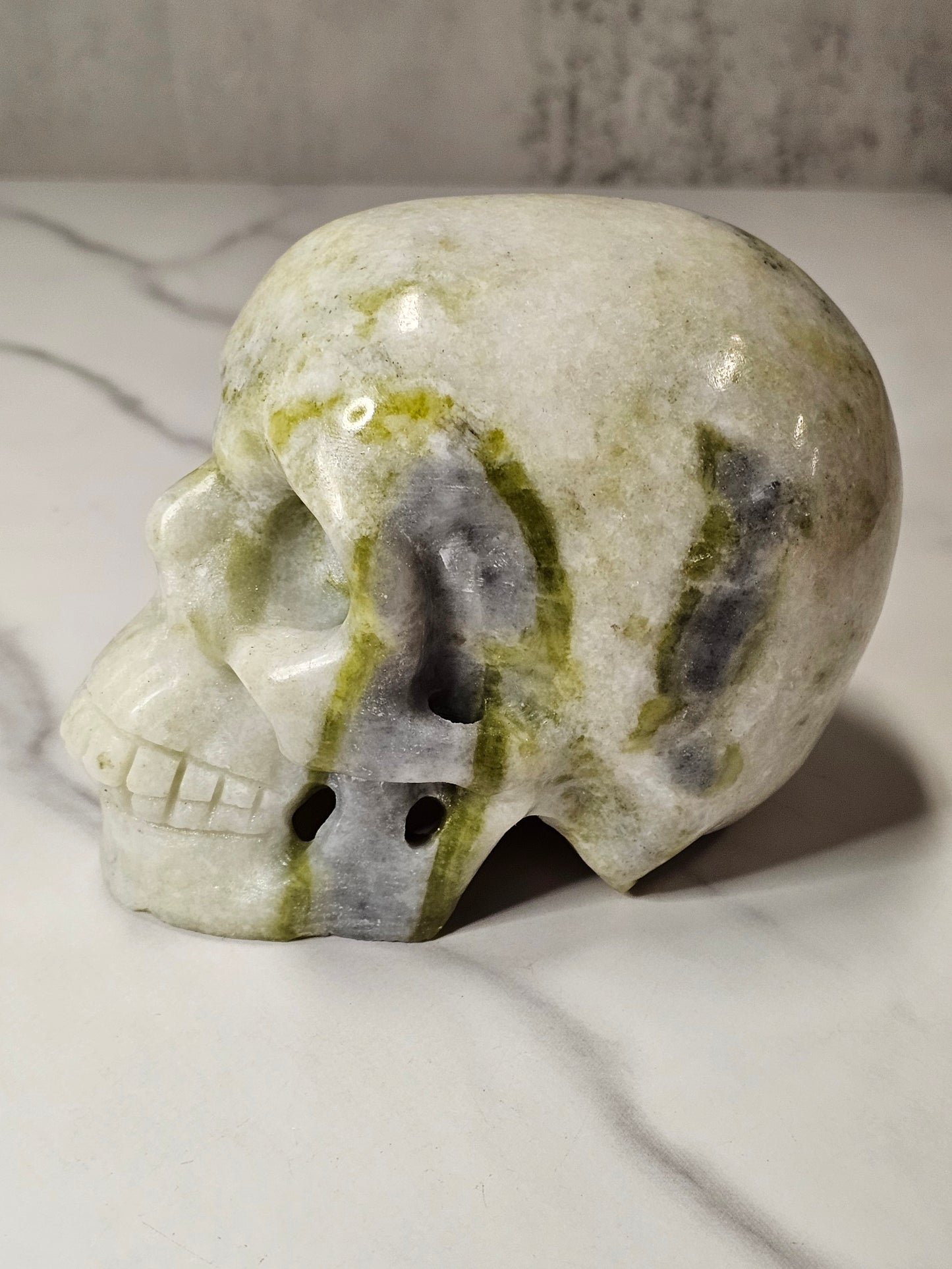 White Jade Skull Carving