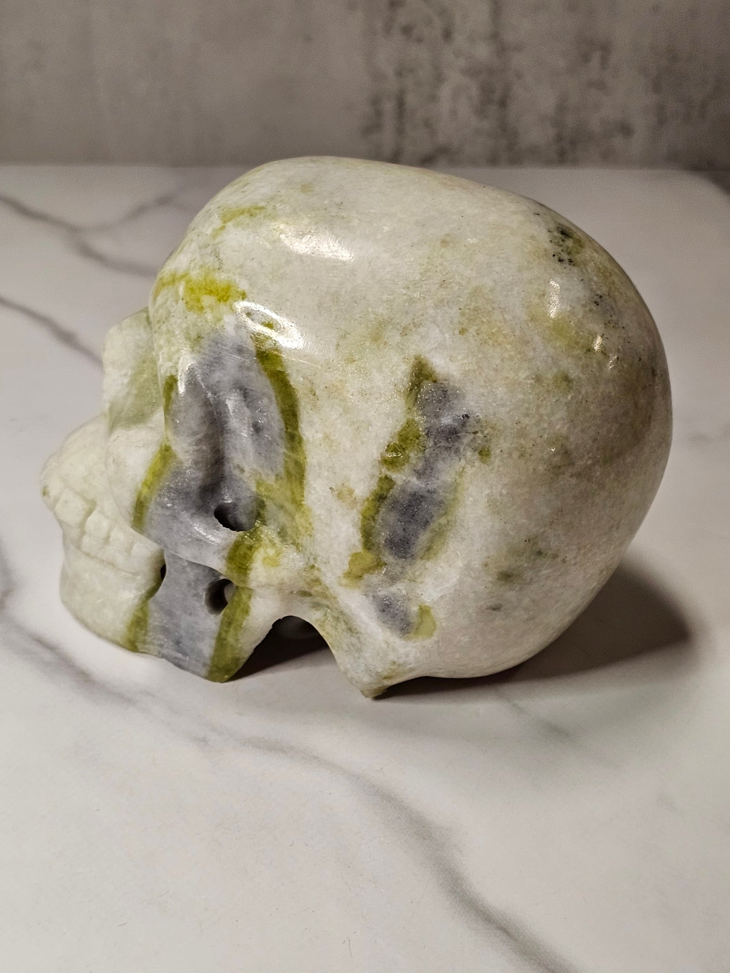 White Jade Skull Carving