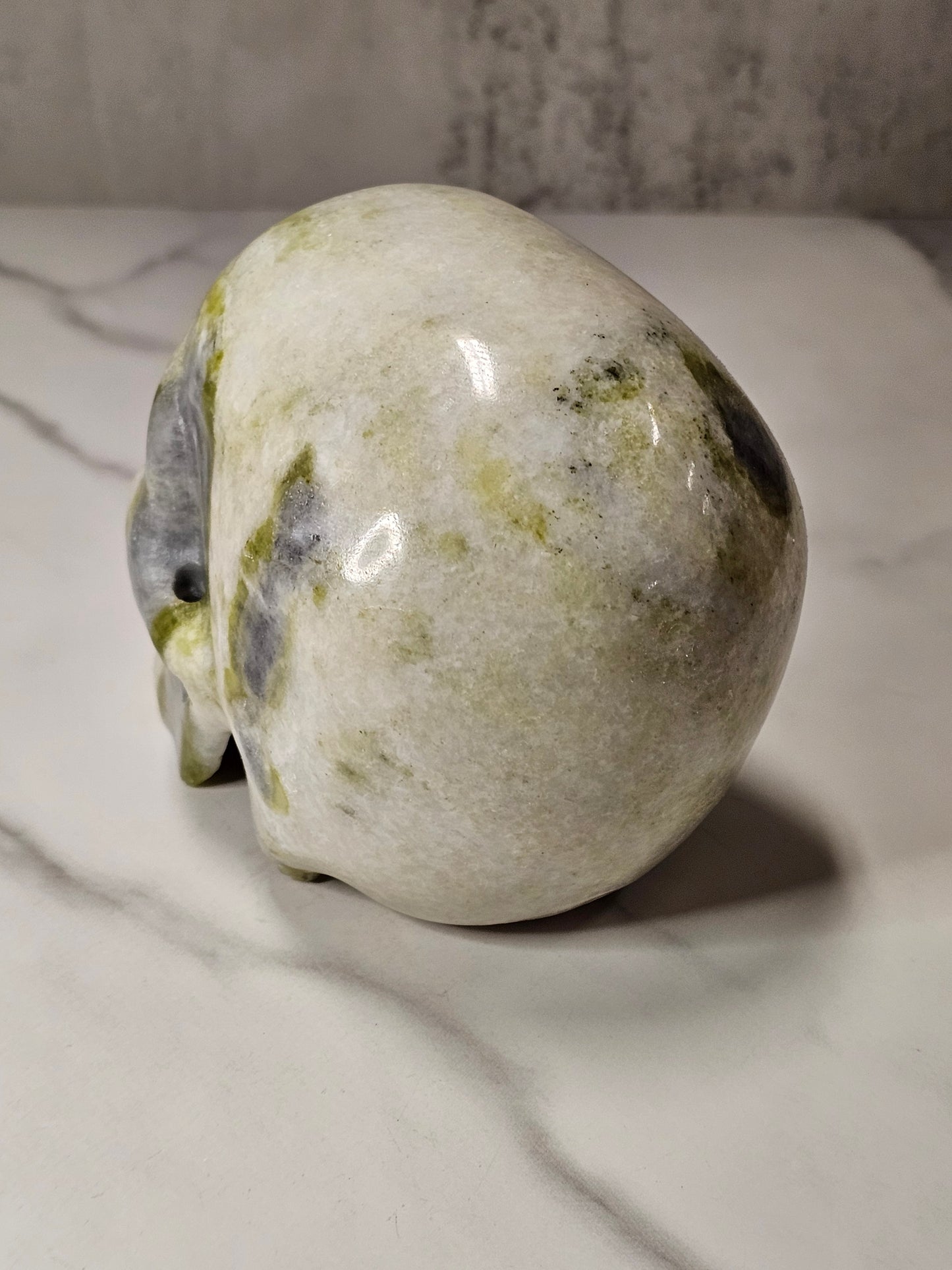 White Jade Skull Carving