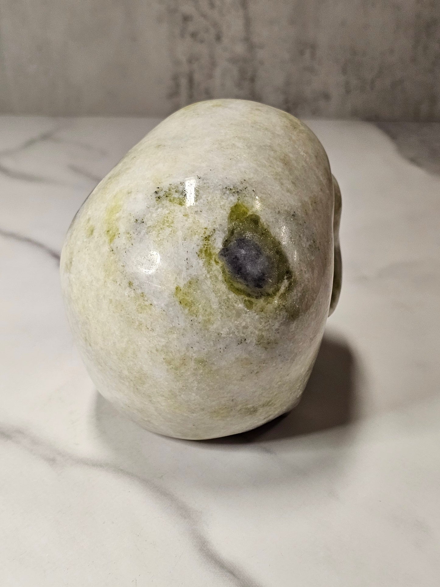 White Jade Skull Carving
