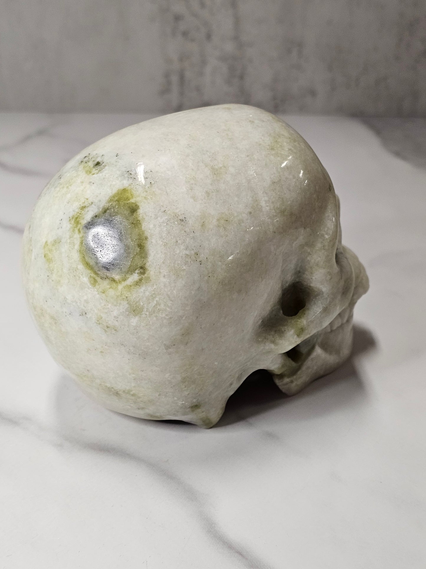 White Jade Skull Carving