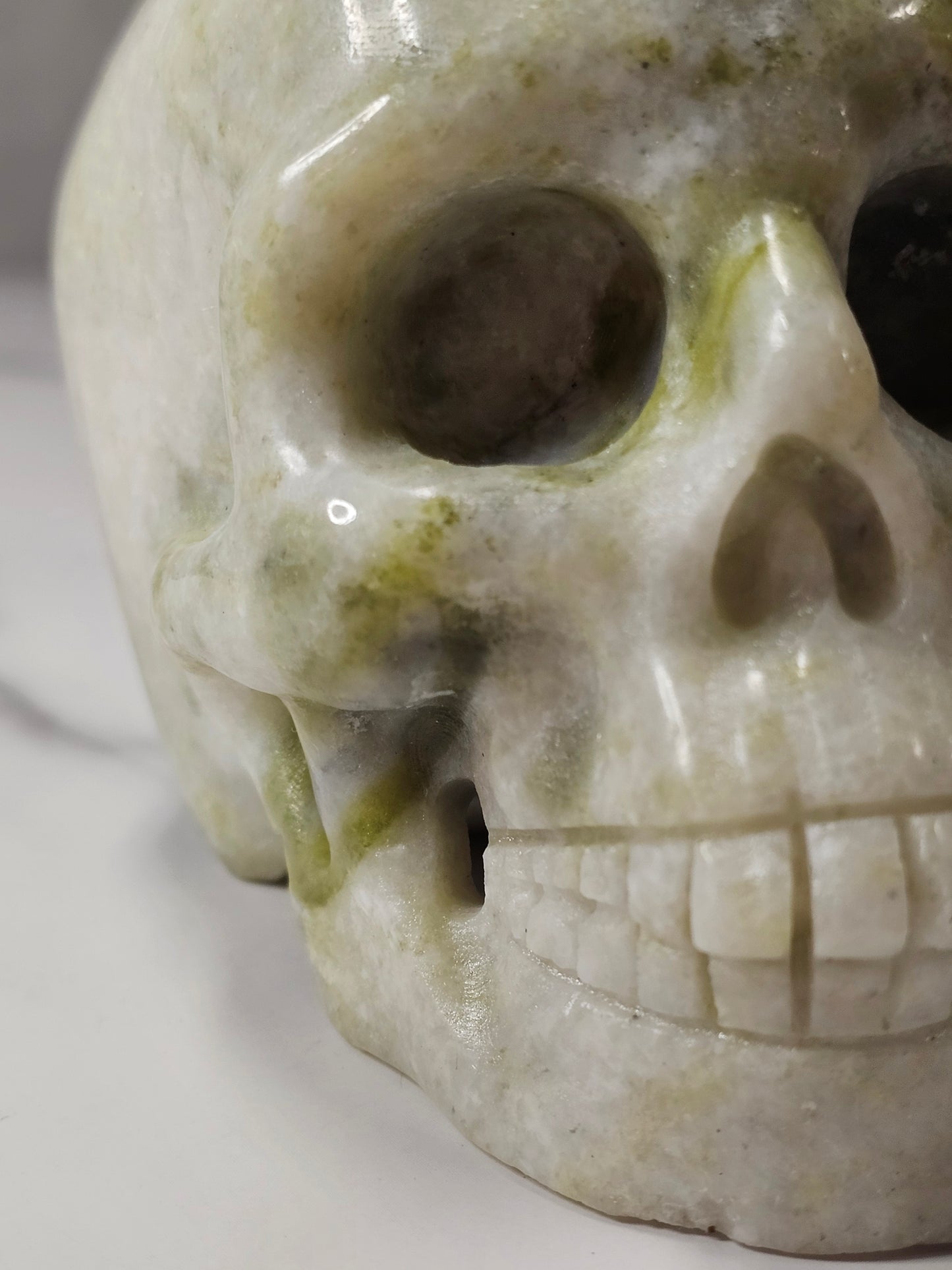 White Jade Skull Carving