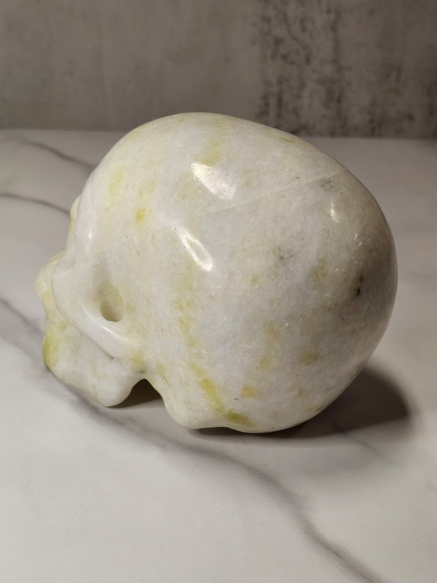 White Jade Skull Carving