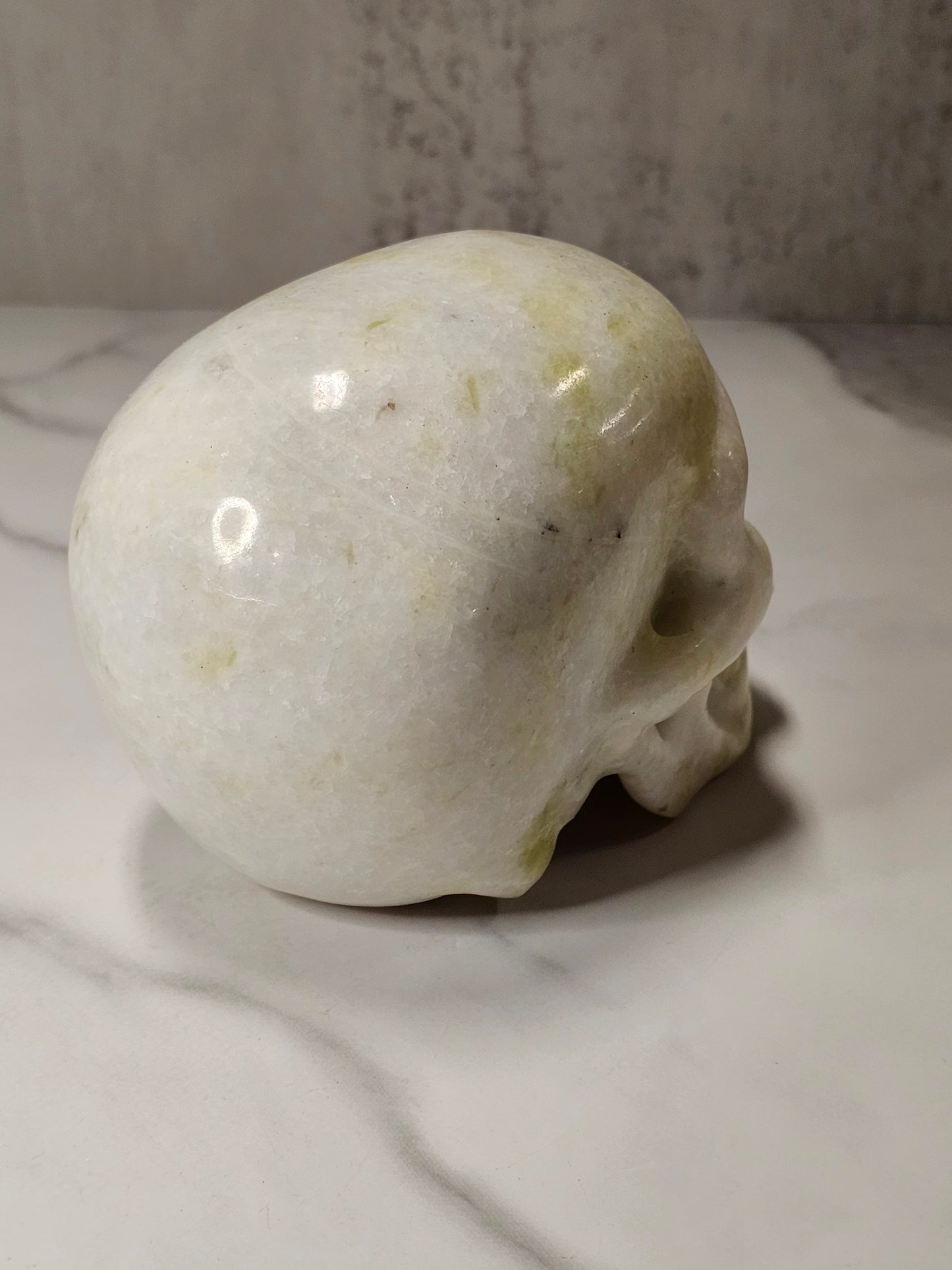 White Jade Skull Carving