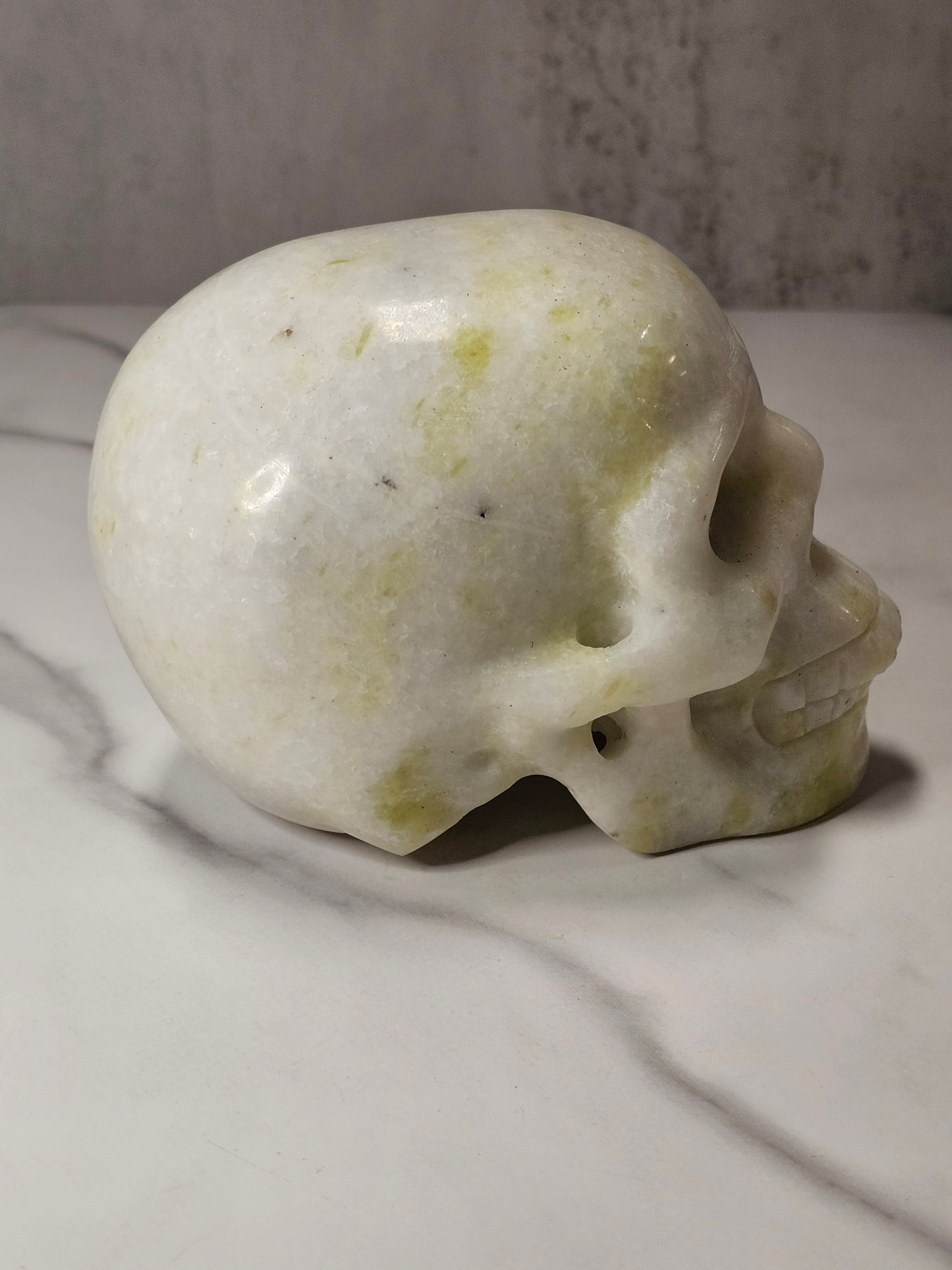 White Jade Skull Carving