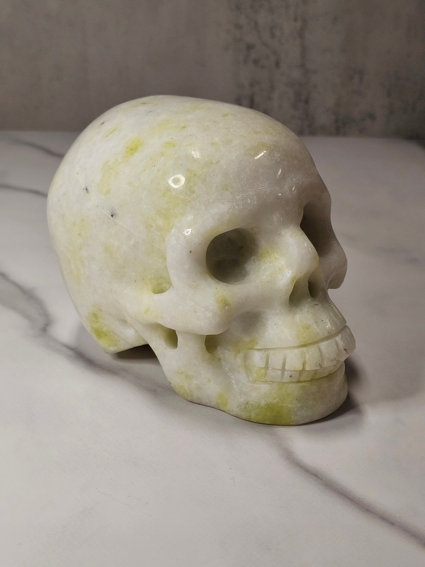 White Jade Skull Carving