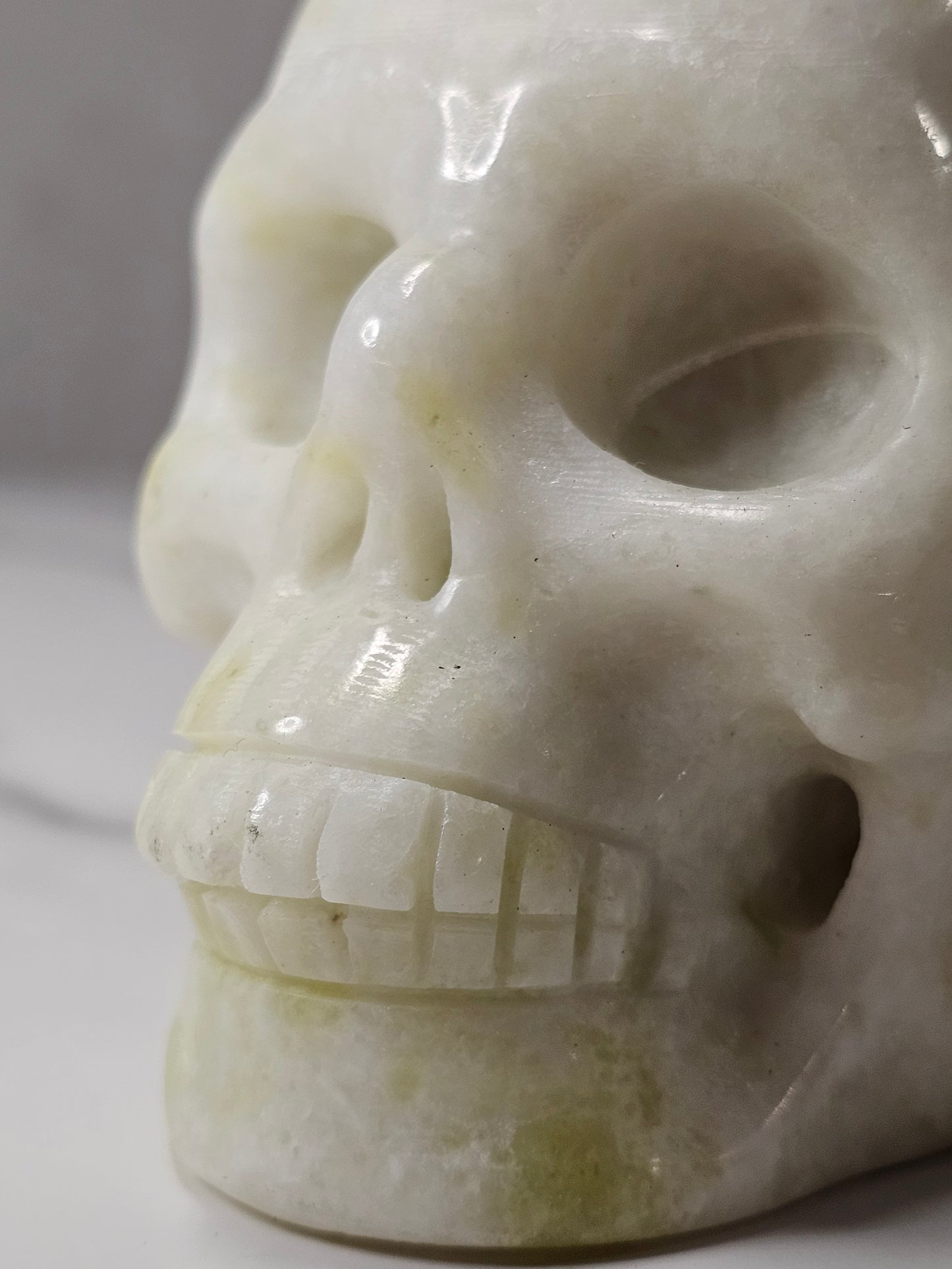 White Jade Skull Carving