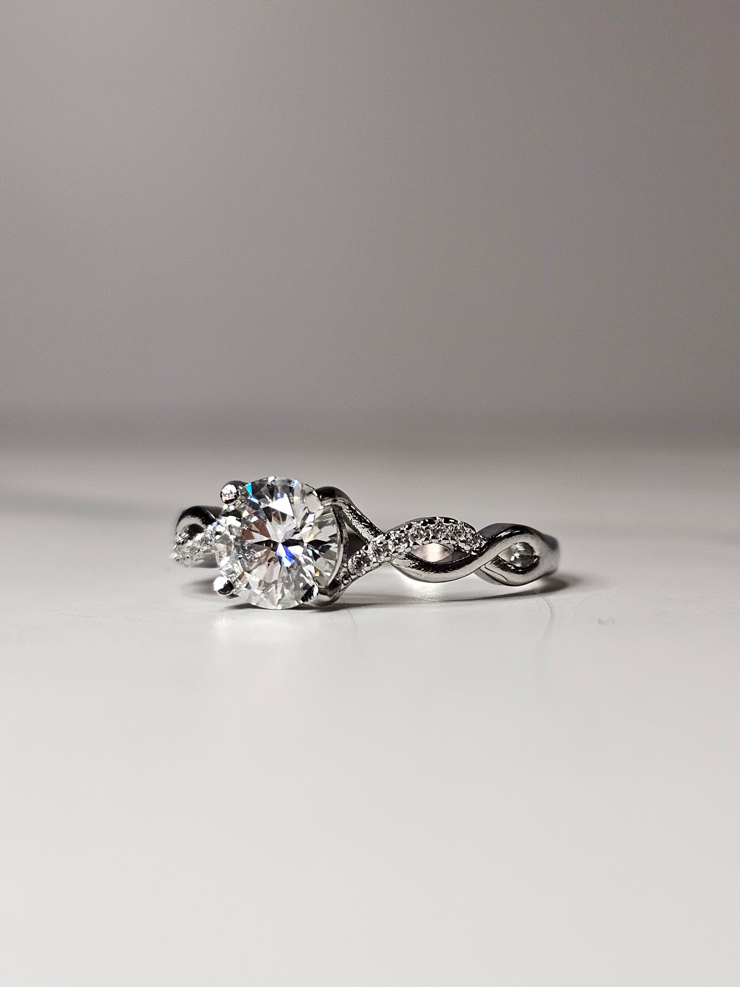 Moissanite Infinity Ring