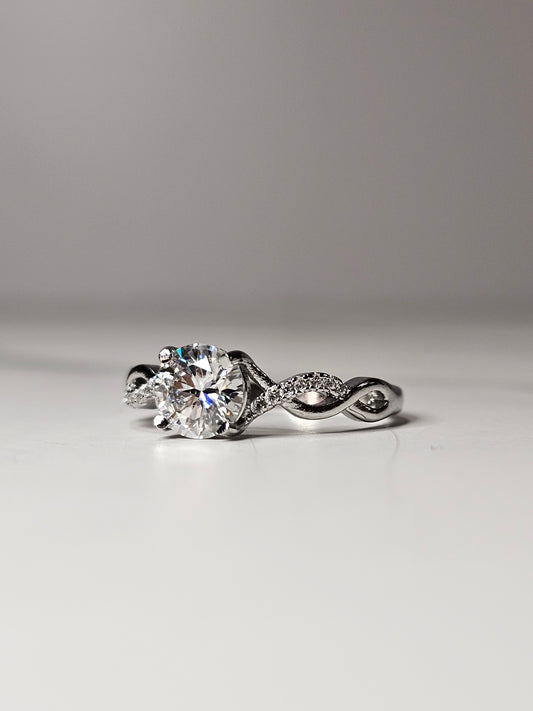 Moissanite Infinity Ring