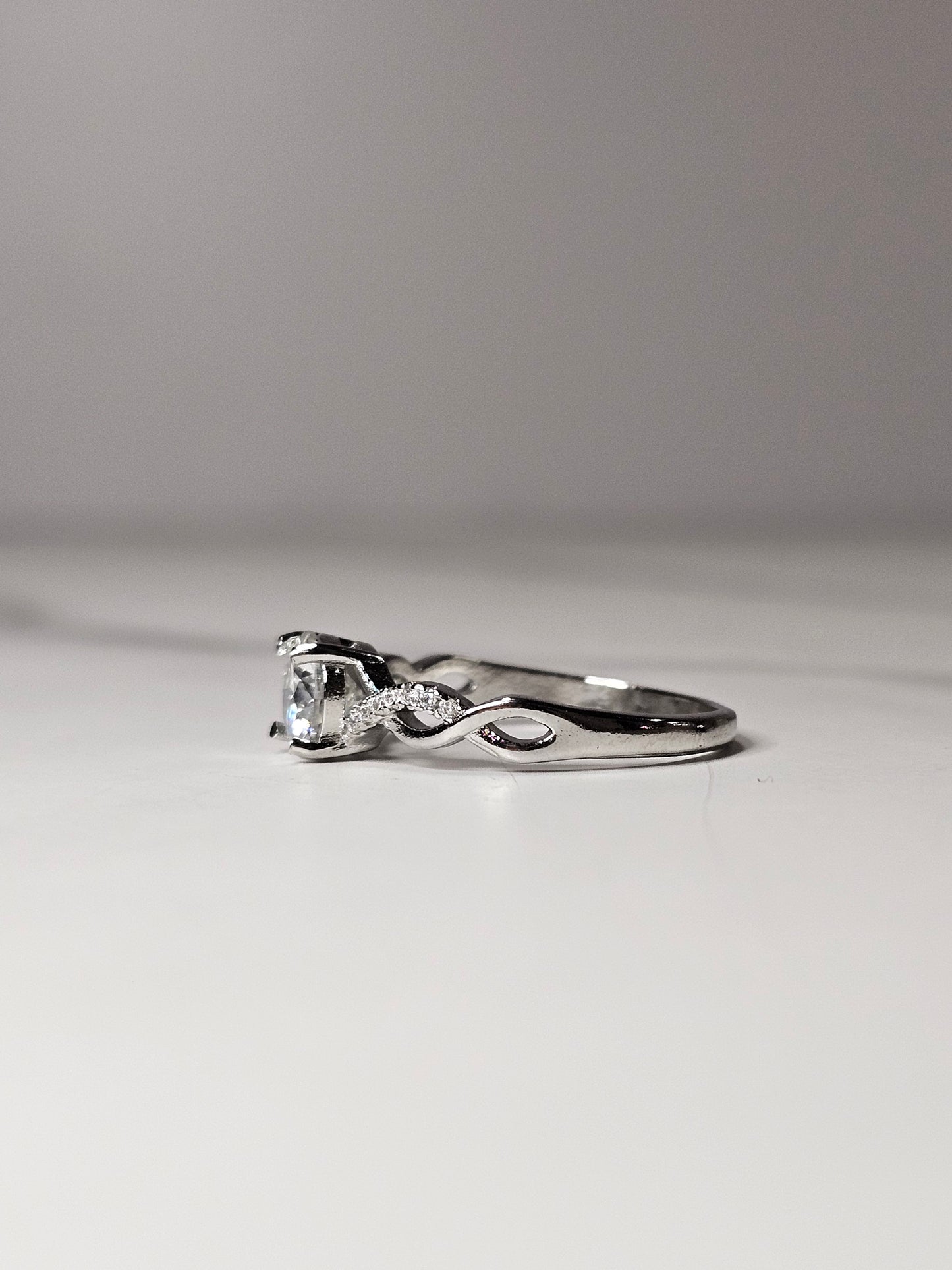 Moissanite Infinity Ring