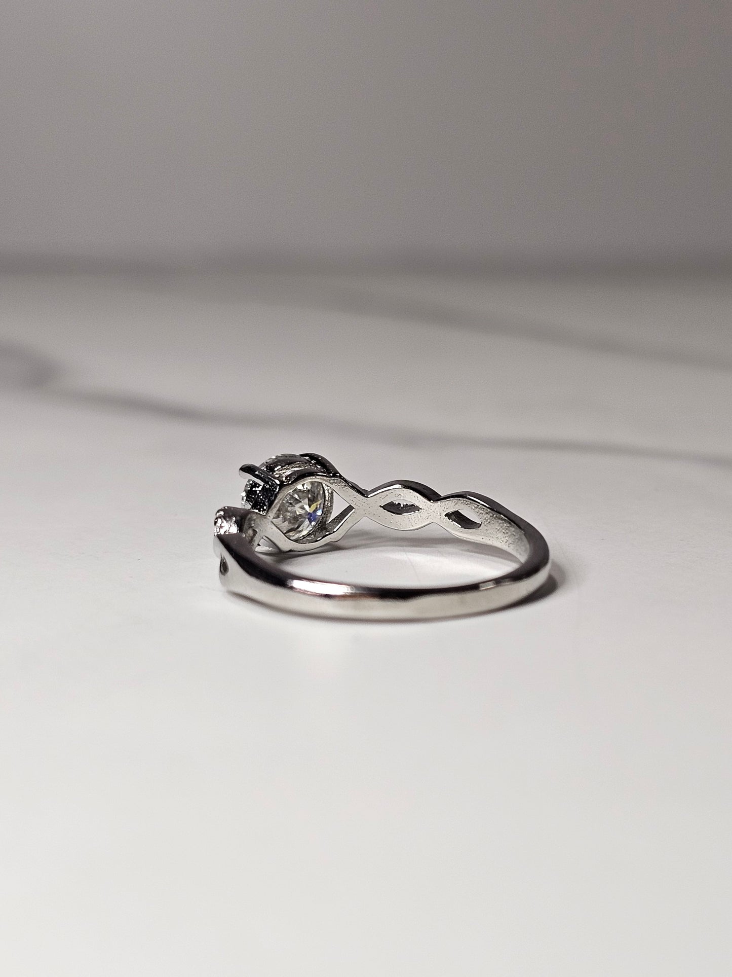 Moissanite Infinity Ring