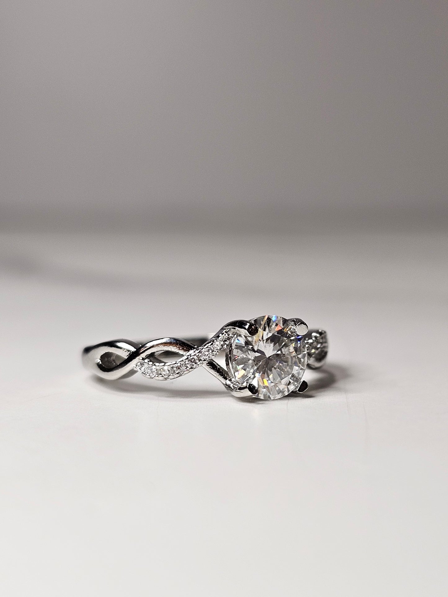 Moissanite Infinity Ring