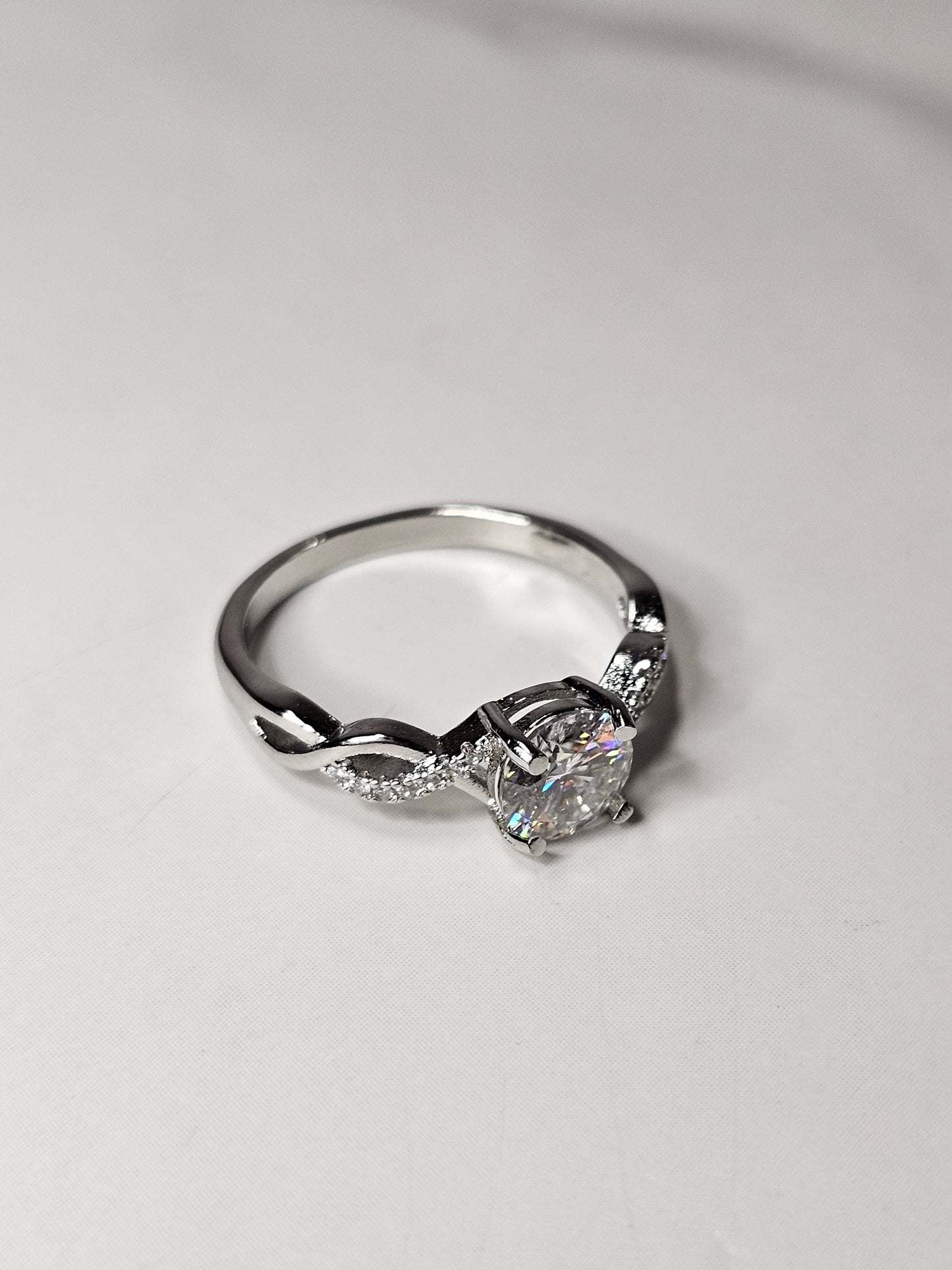 Moissanite Infinity Ring