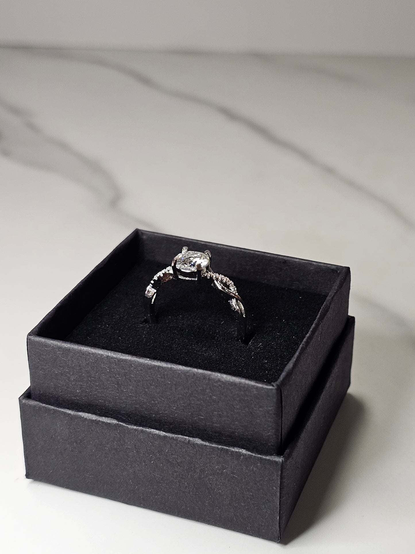 Moissanite Infinity Ring