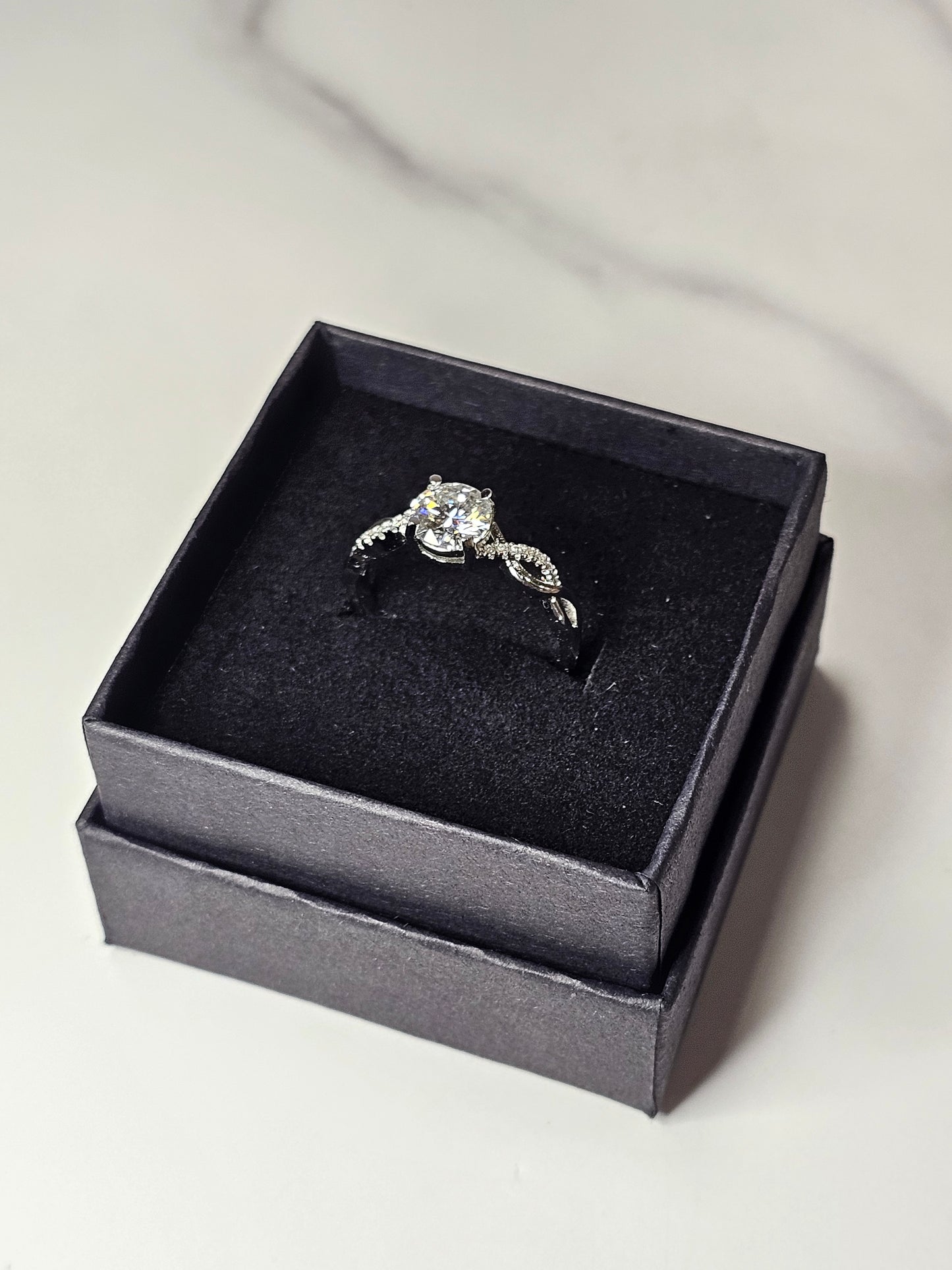 Moissanite Infinity Ring