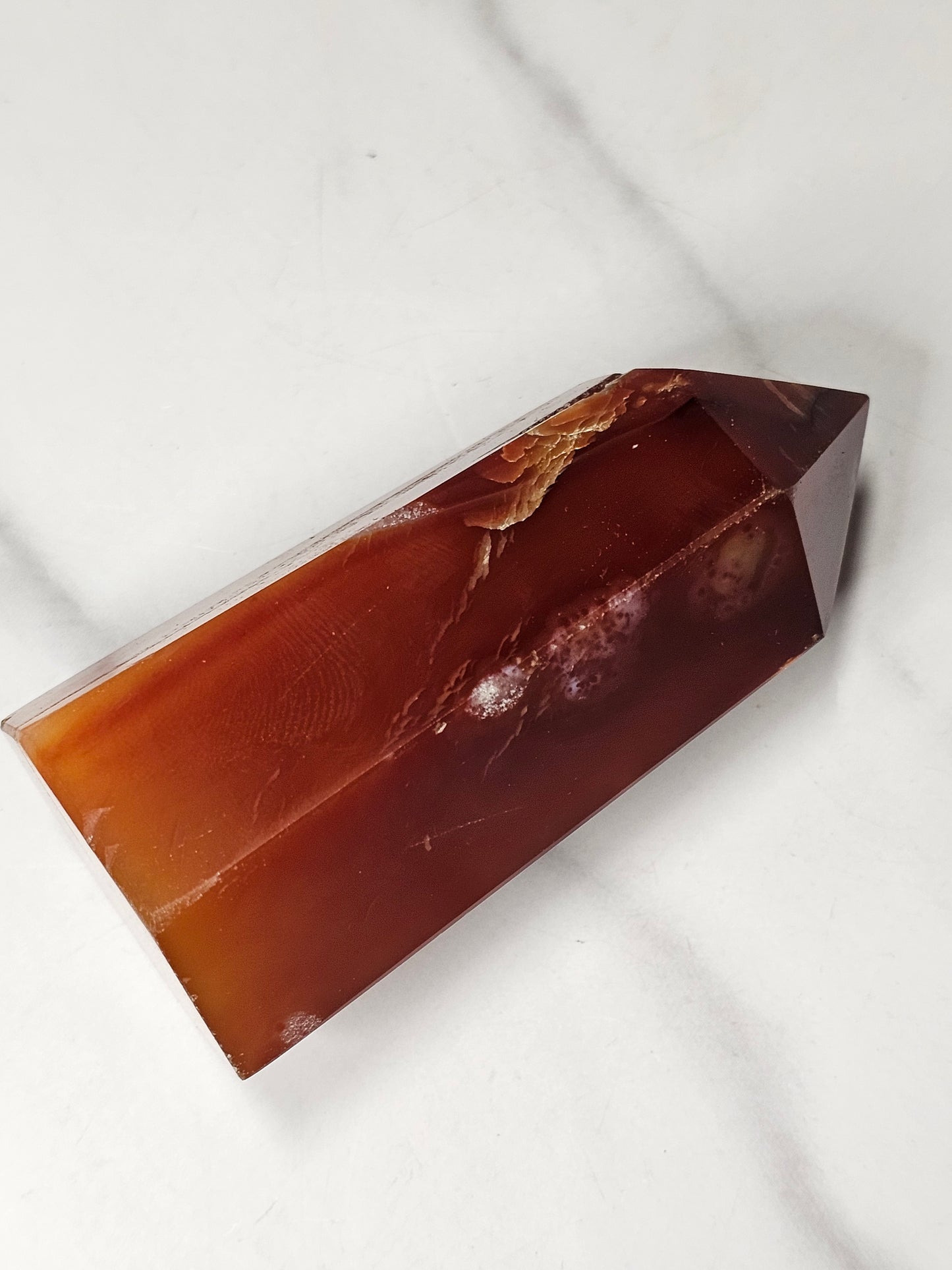 Carnelian Tower with Druzy