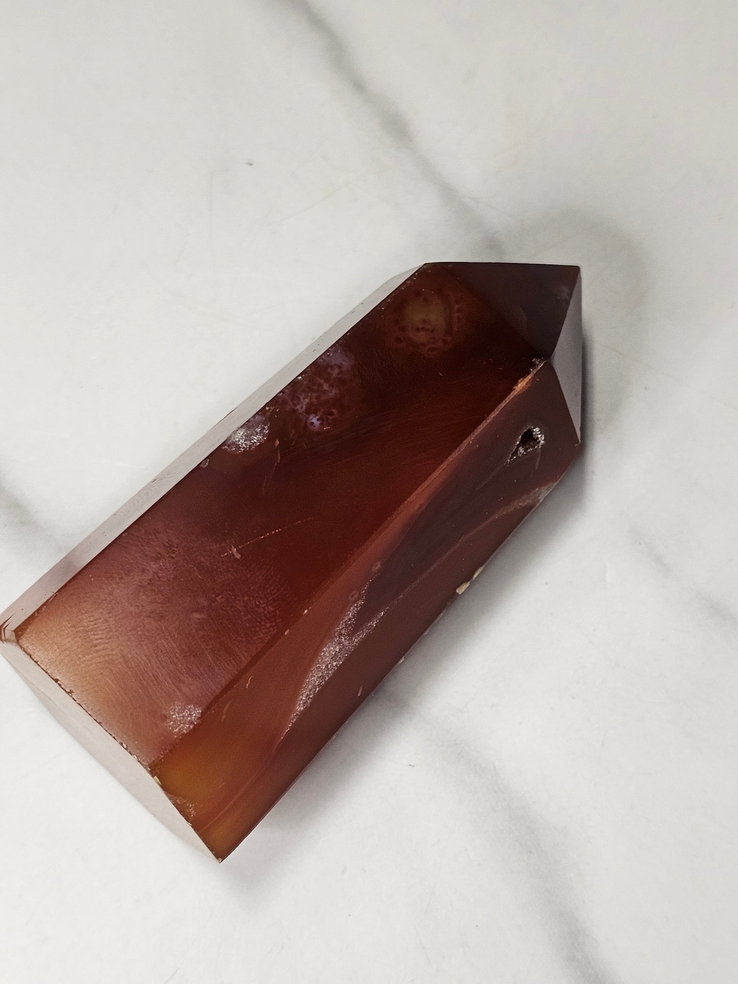 Carnelian Tower with Druzy