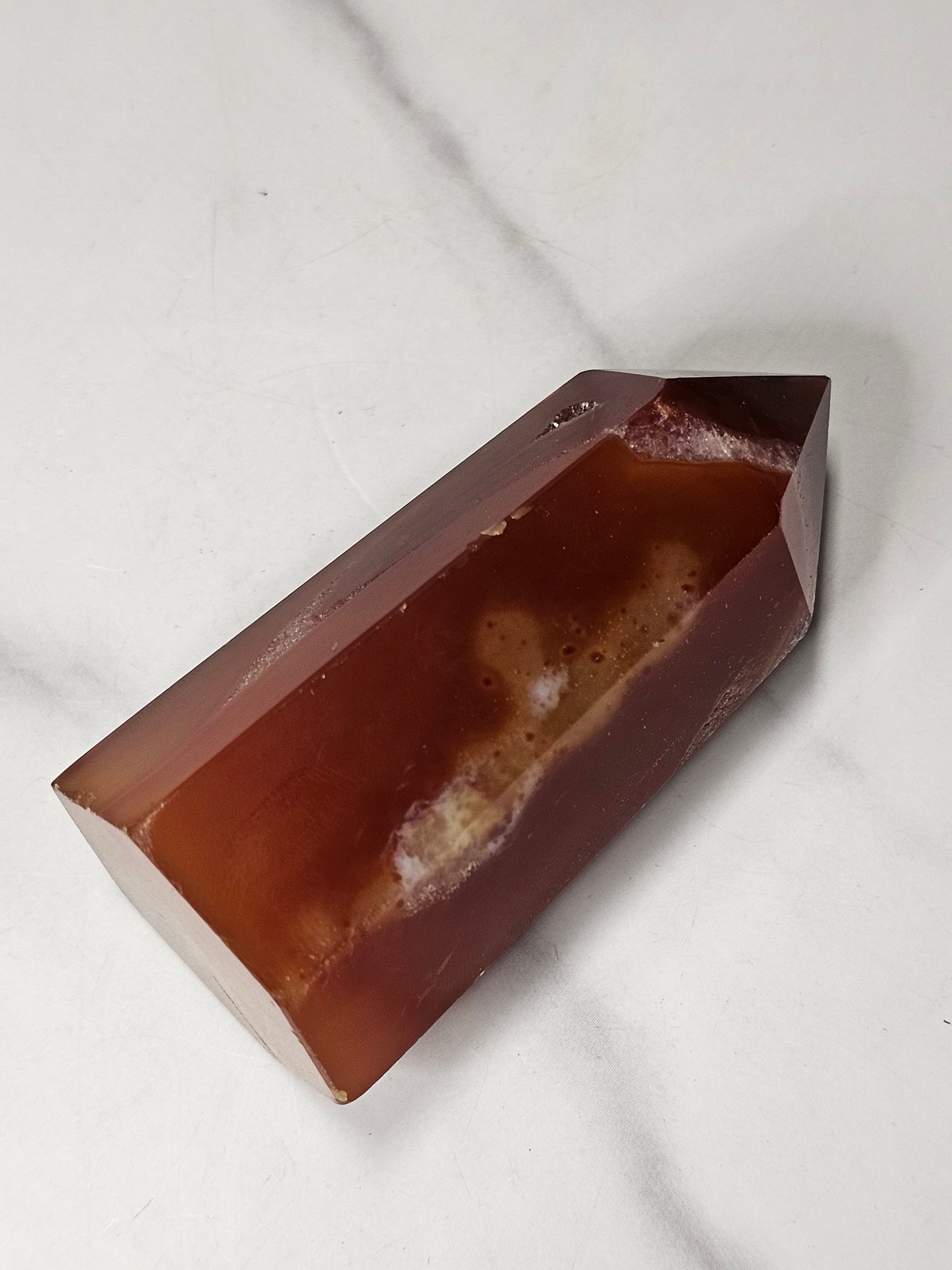 Carnelian Tower with Druzy