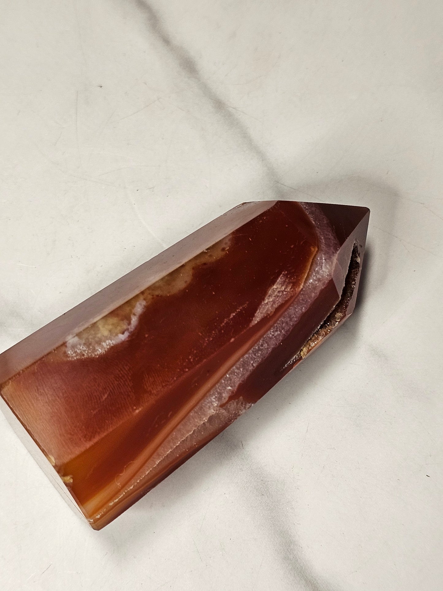 Carnelian Tower with Druzy