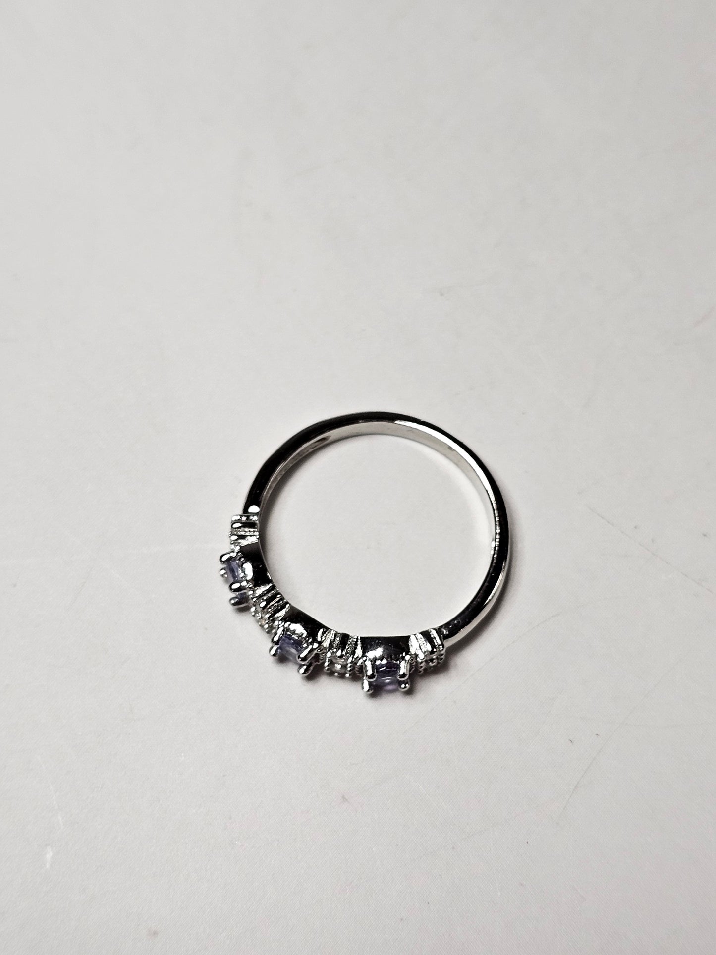Tanzanite White Bronze Ring