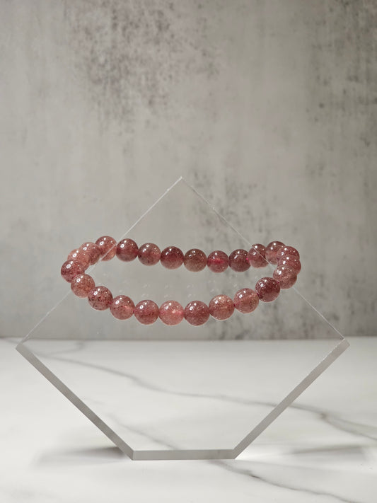 Strawberry Quartz Stretchy Bracelet