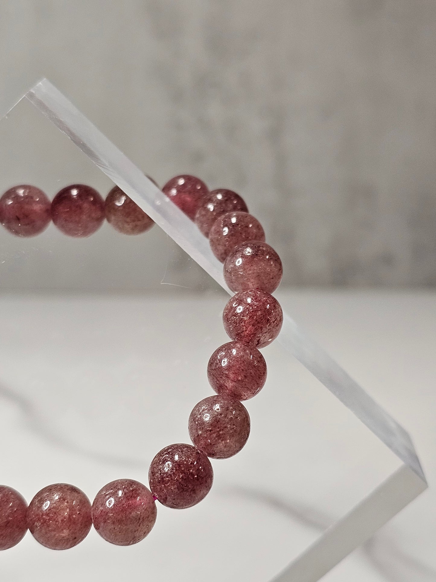 Strawberry Quartz Stretchy Bracelet