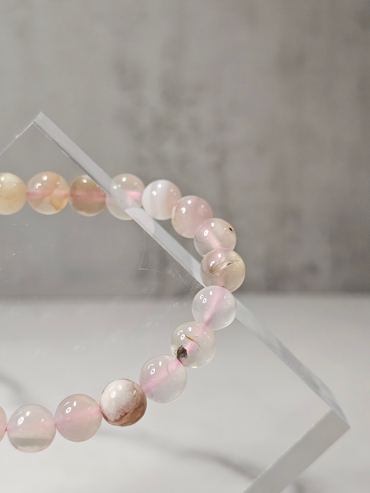 Flower Agate Stretchy Bracelet