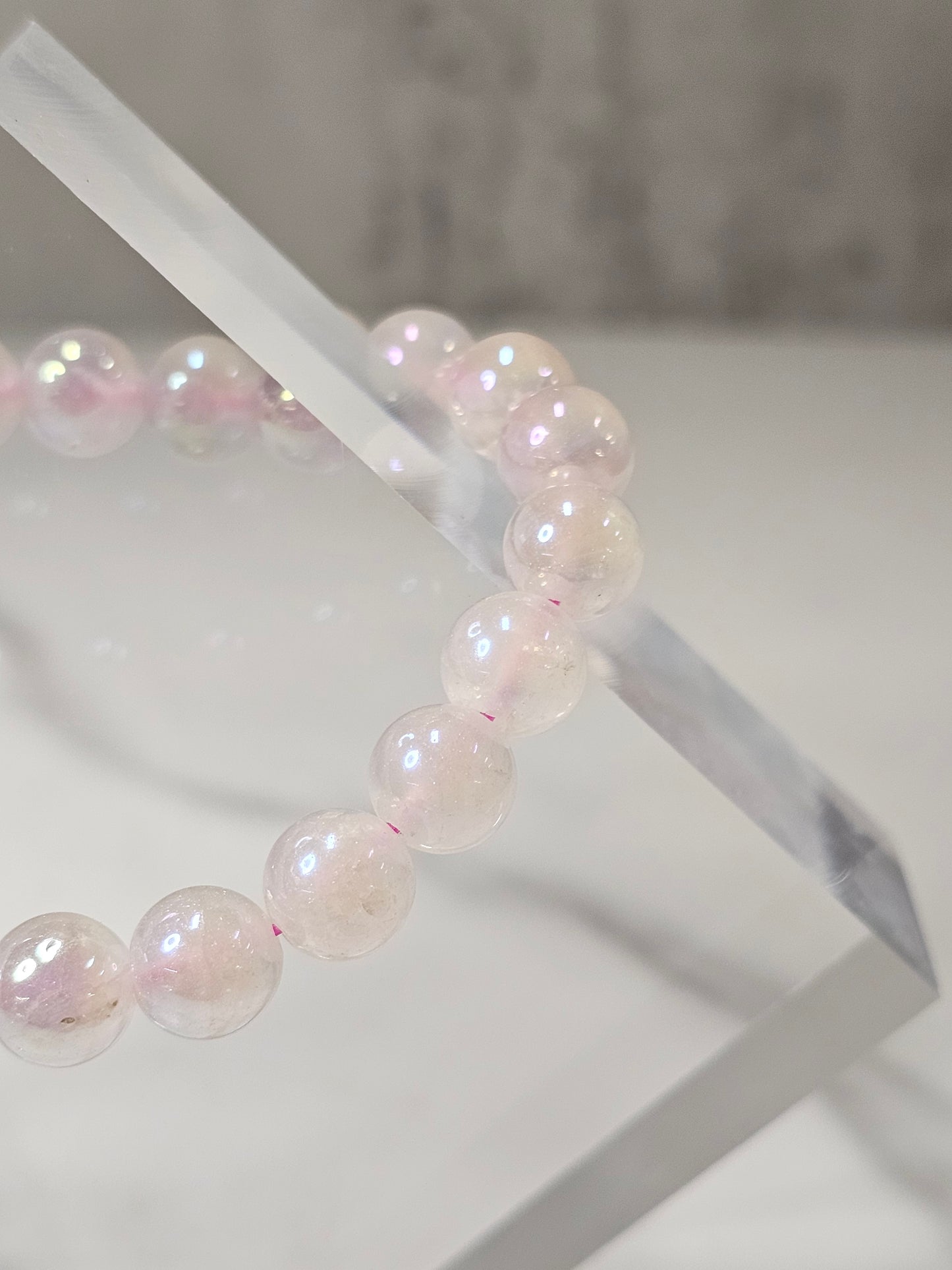 Aura Rose Quartz Stretchy Bracelet