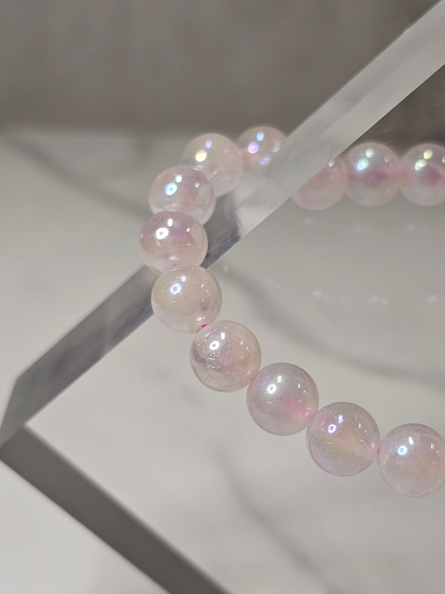 Aura Rose Quartz Stretchy Bracelet