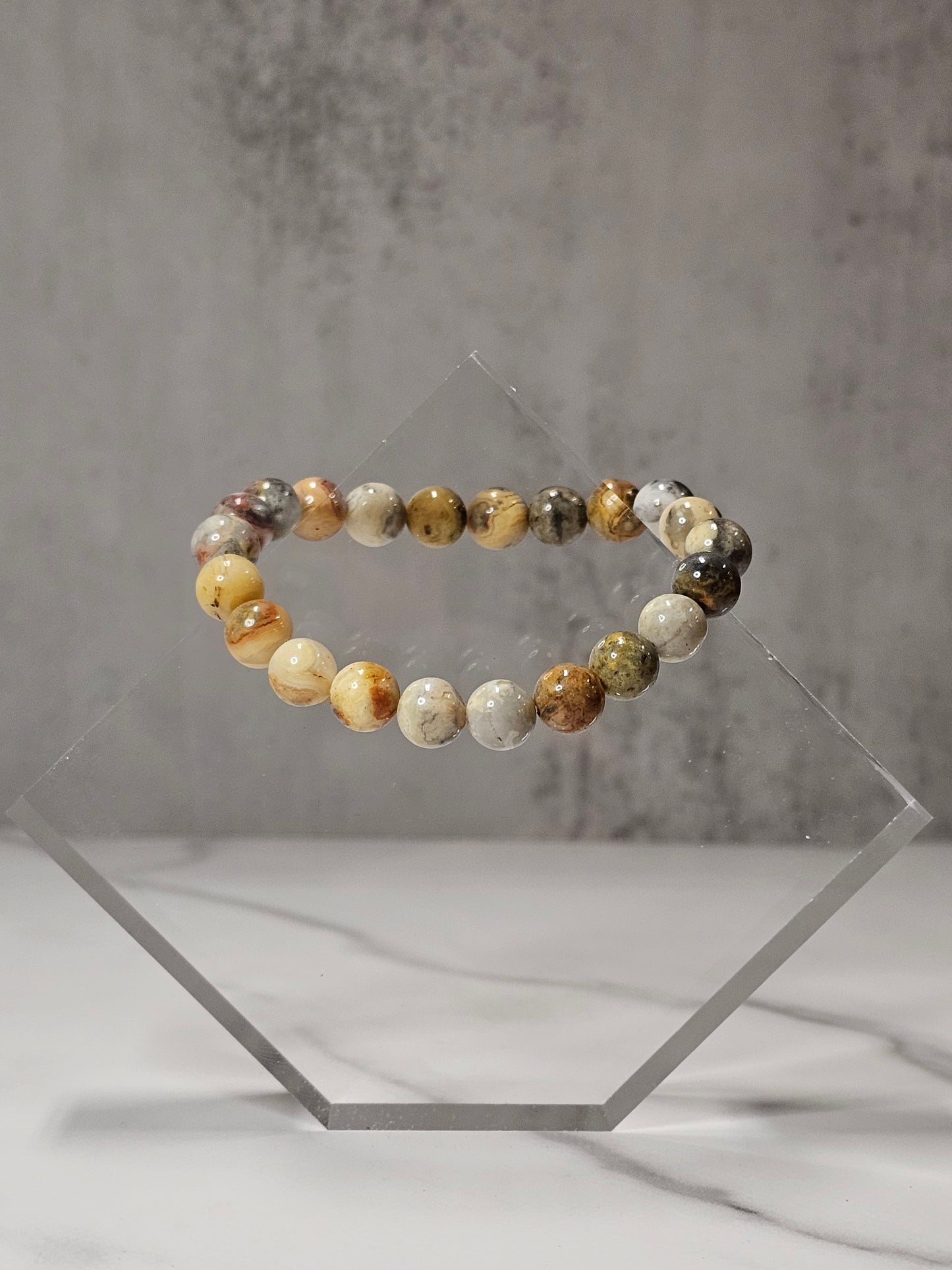 Crazy Lace Agate Stretchy Bracelet