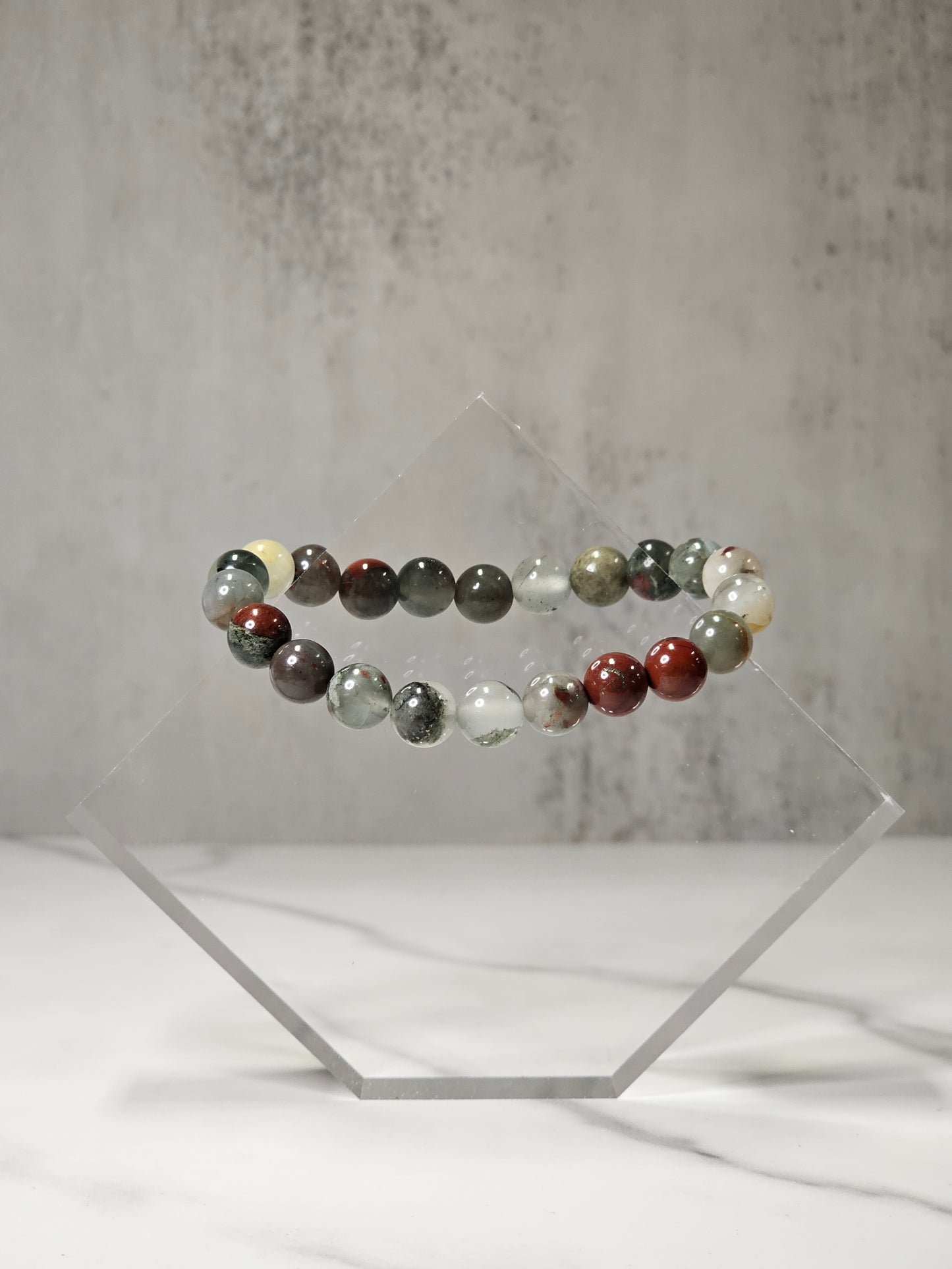 Africa Bloodstone Stretchy Bracelet